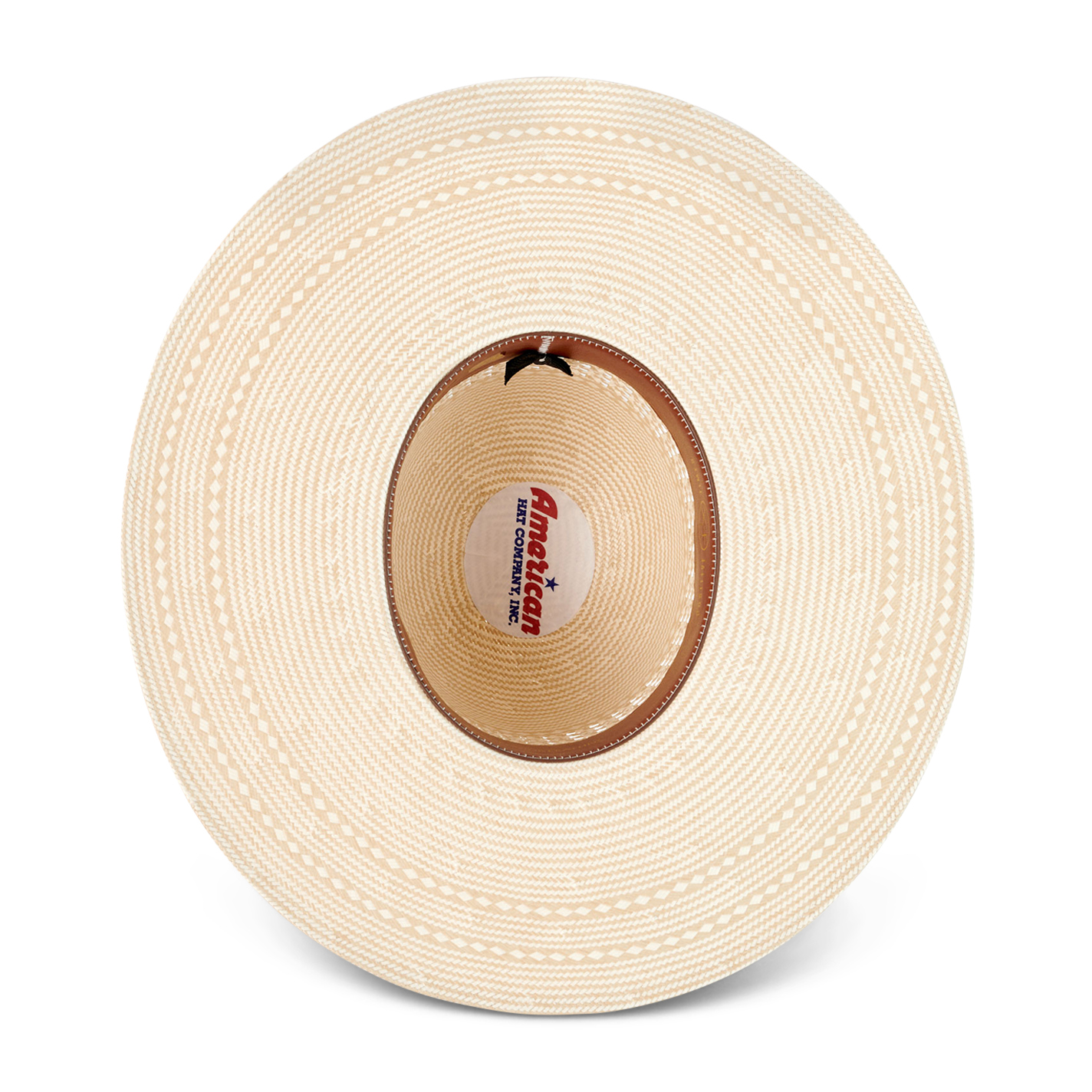 American Hat Two Tone Vent Open Crown Straw Cowboy Hat - Image 1
