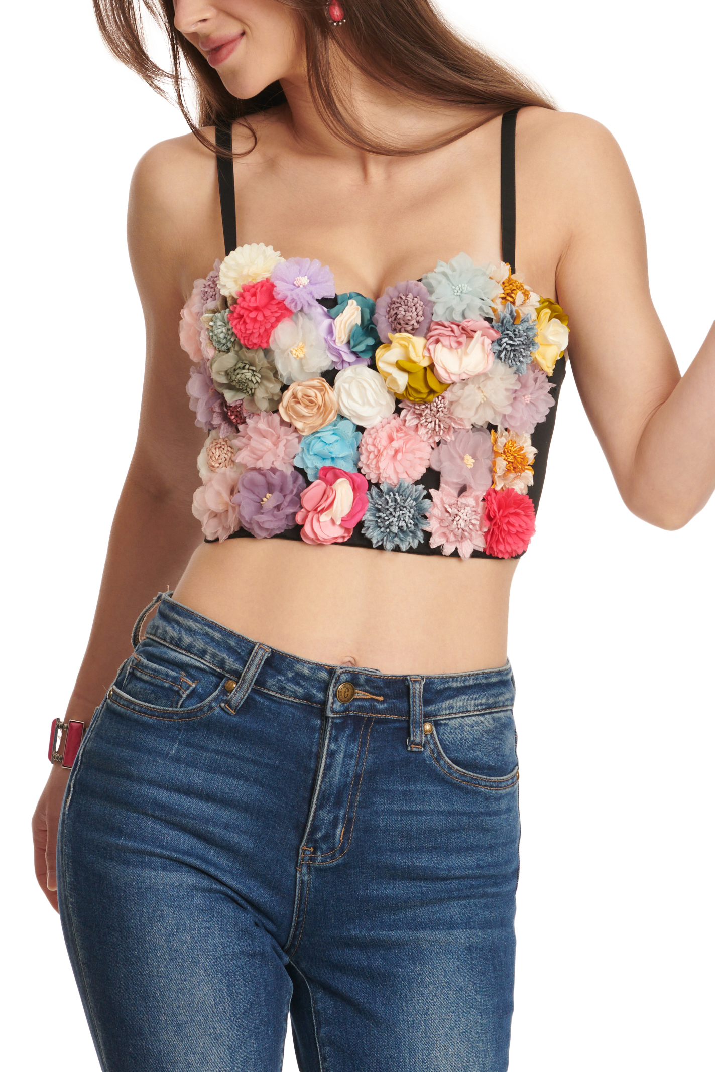 Mainstrip Women's Floral Corset Top - Image 1