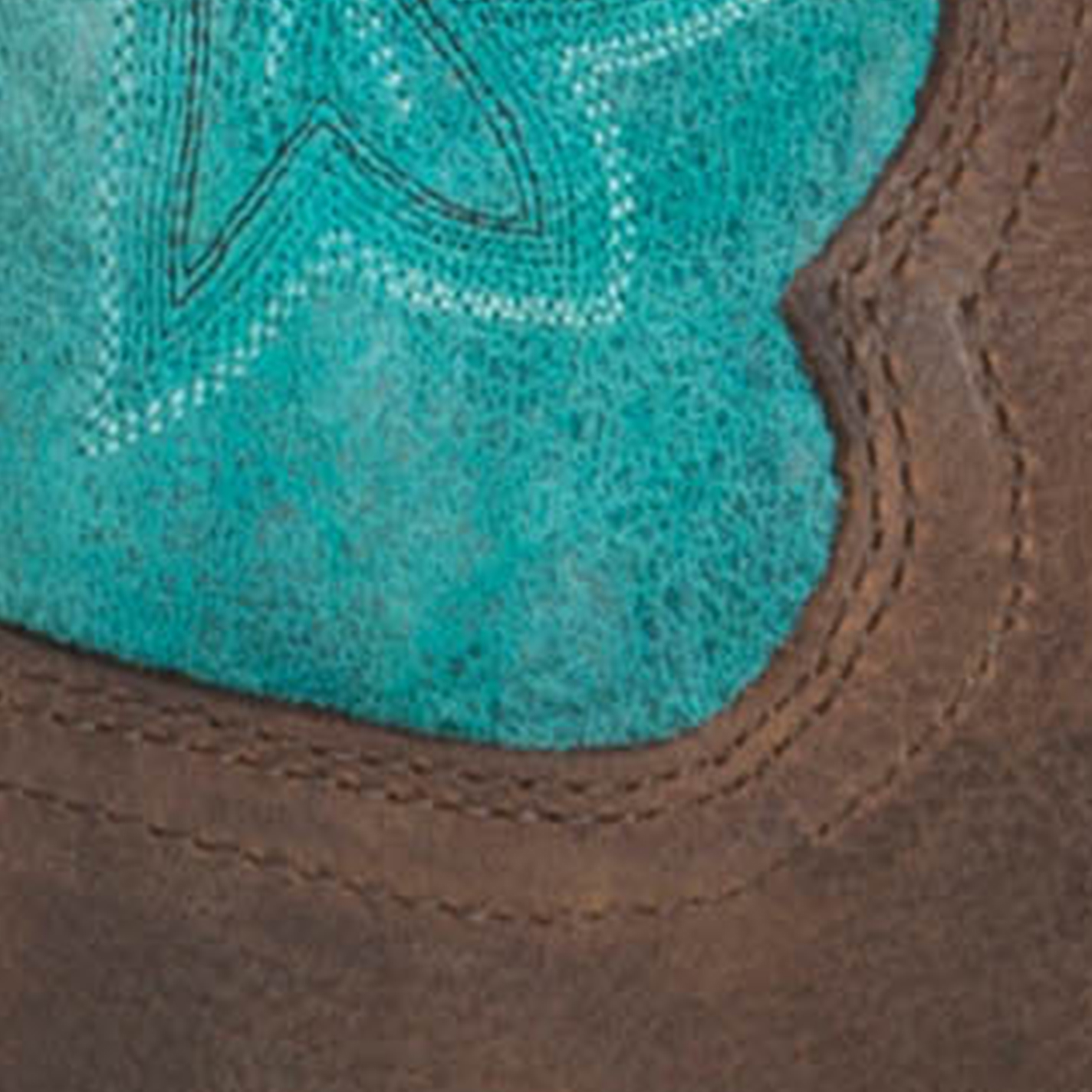 Durango Women's Lady Rebel Brown and Turquoise Square Steel Toe Work Boot - Image 1