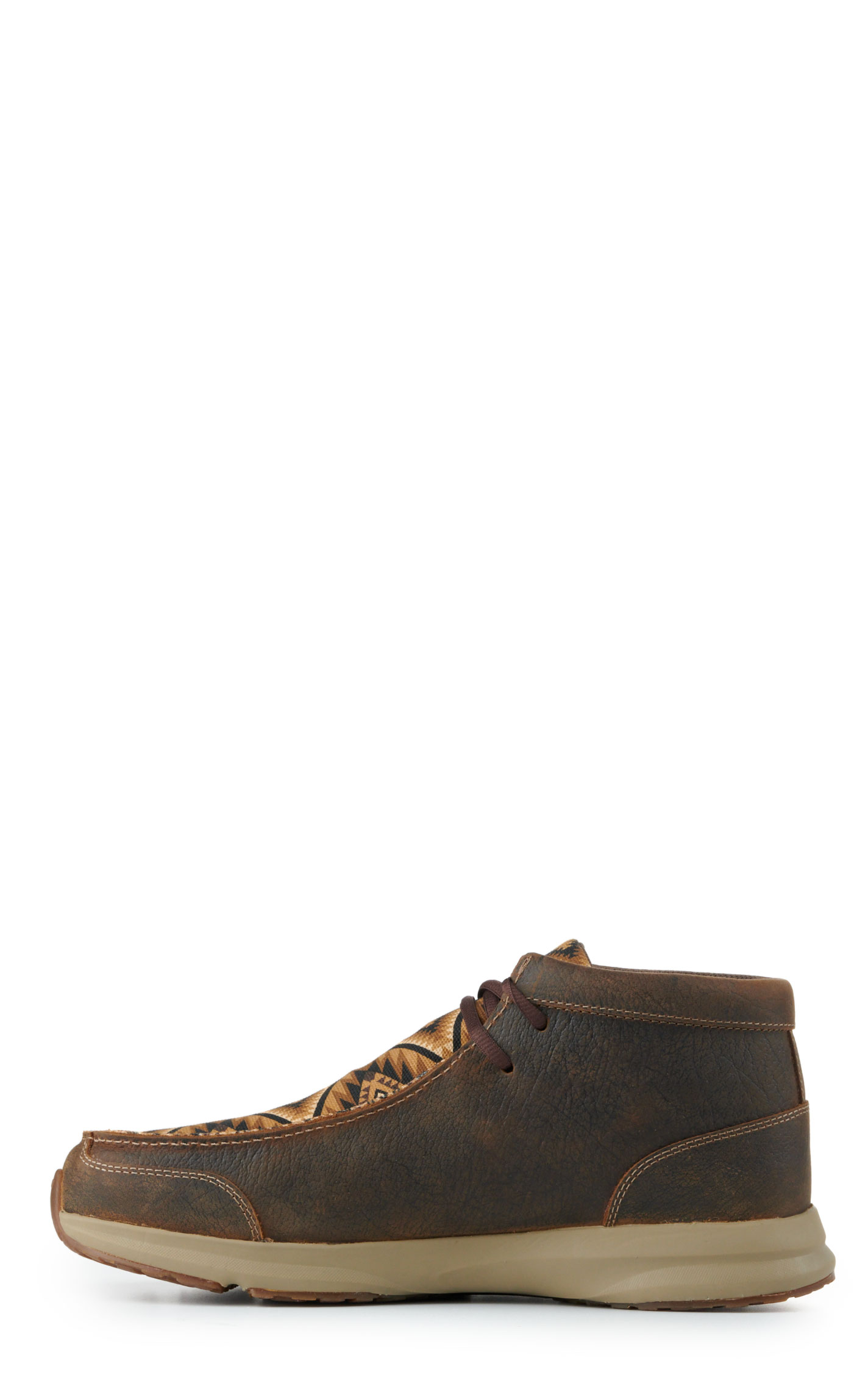 Ariat Men's Spitfire Old Earth Brown and Southwest Print Moc Toe Casual Shoes - Image 1