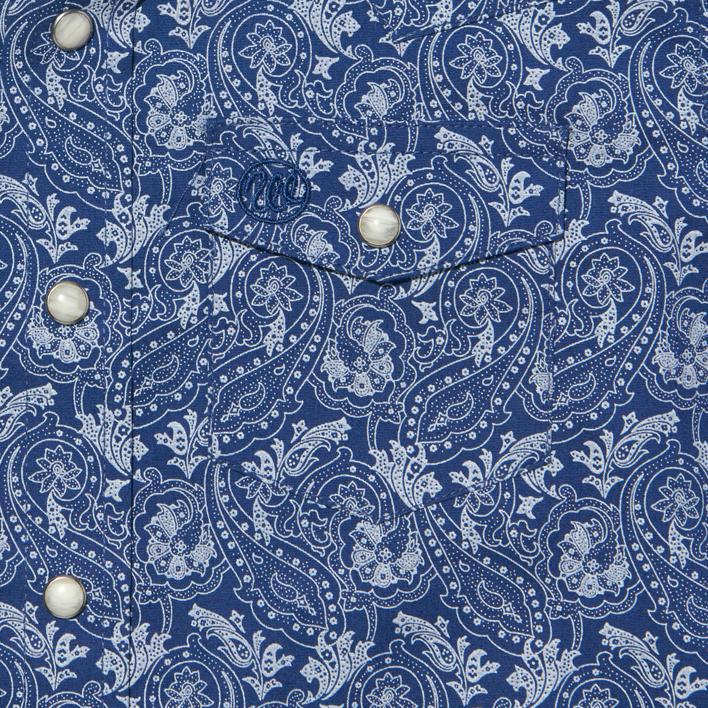 Wrangler Boy's Blue Paisley Western Shirt - Cavender's Exclusive - Image 1