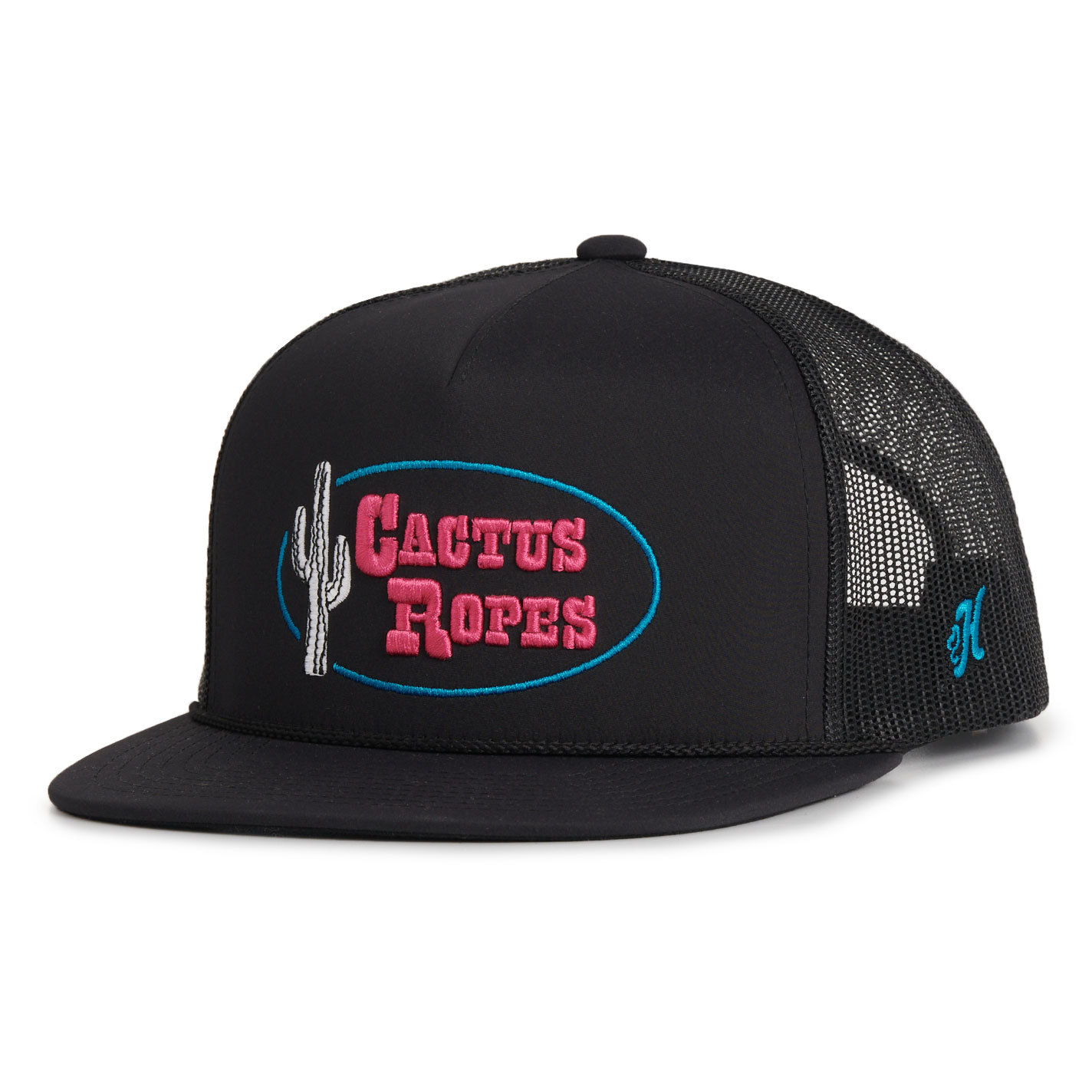 Hooey Men's Black Old School Cactus Ropes Patch Cap - Image 1