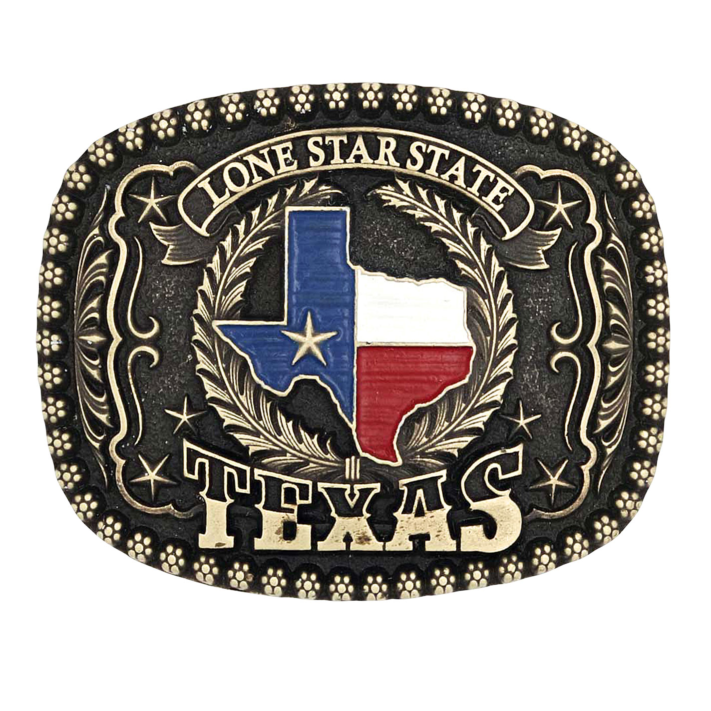 Montana Silversmiths Attitude Lone Star State Texas Belt Buckle - Image 1