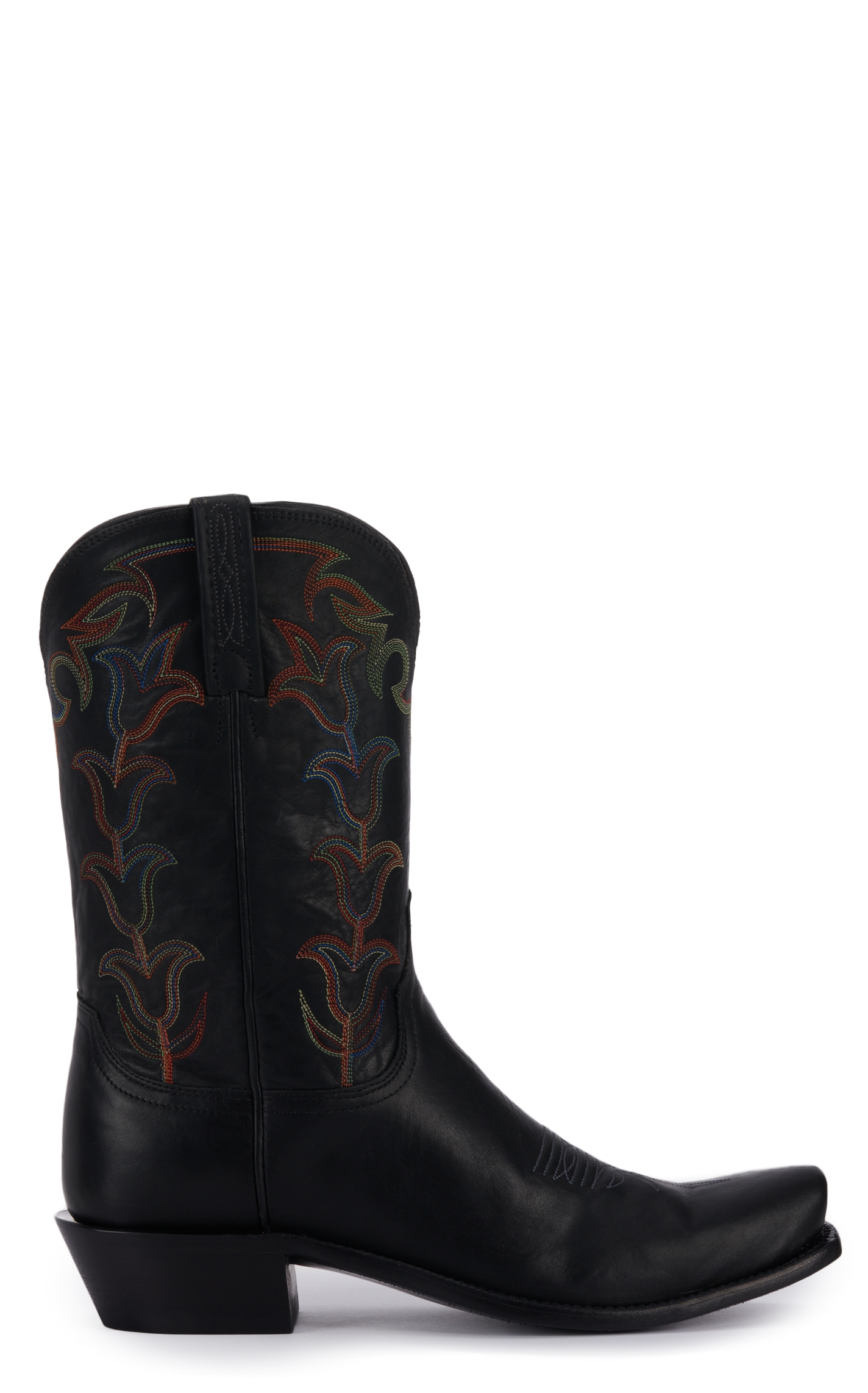 Lucchese Men's Tulip Black Ranch Hand Punchy Square Toe Western Boots - Image 1