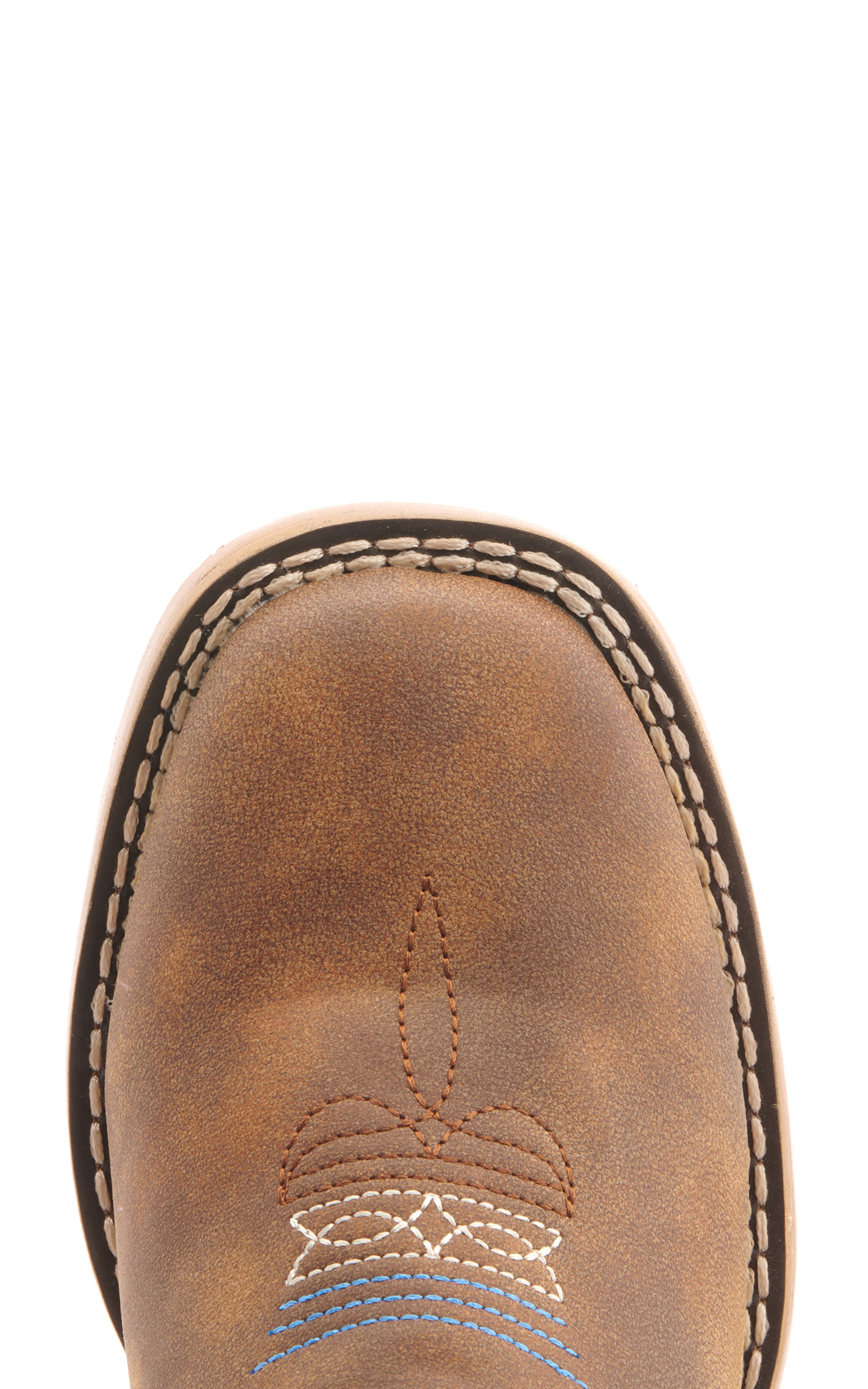 Twister Kids Ben Brown and Navy Square Toe Cowboy Boots - Image 1