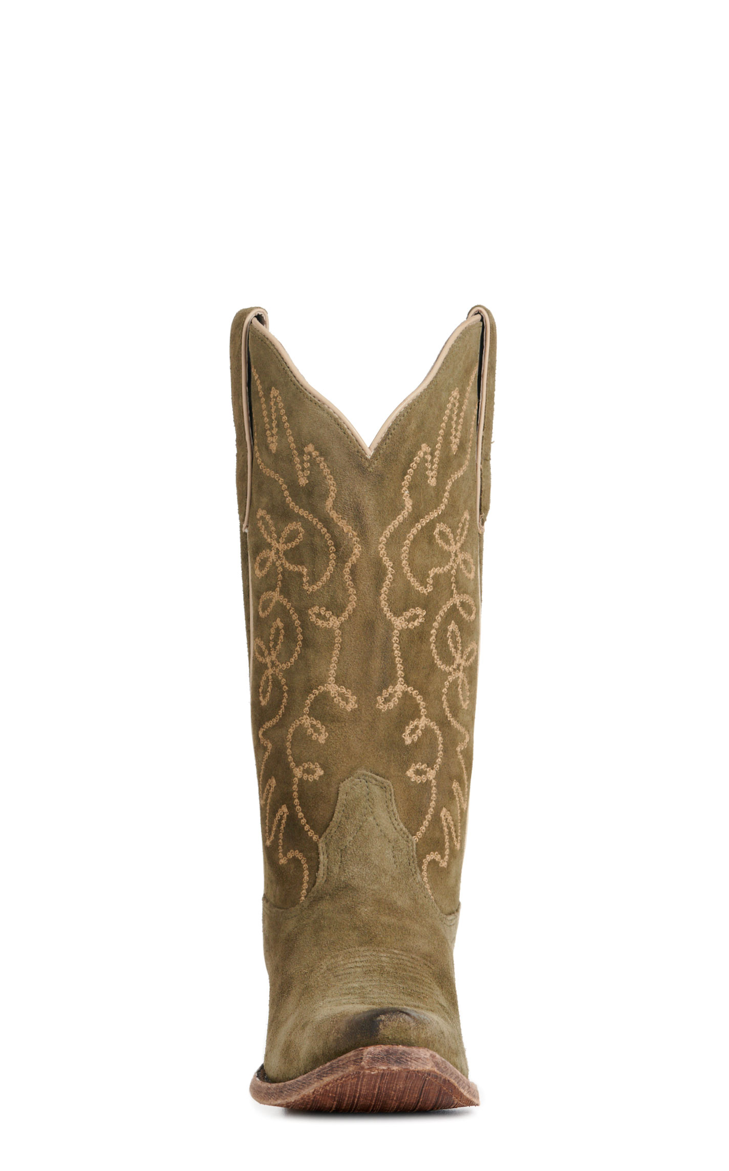 Ariat Women's Jukebox Olive Suede Snip Toe Cowboy Boots - Image 1