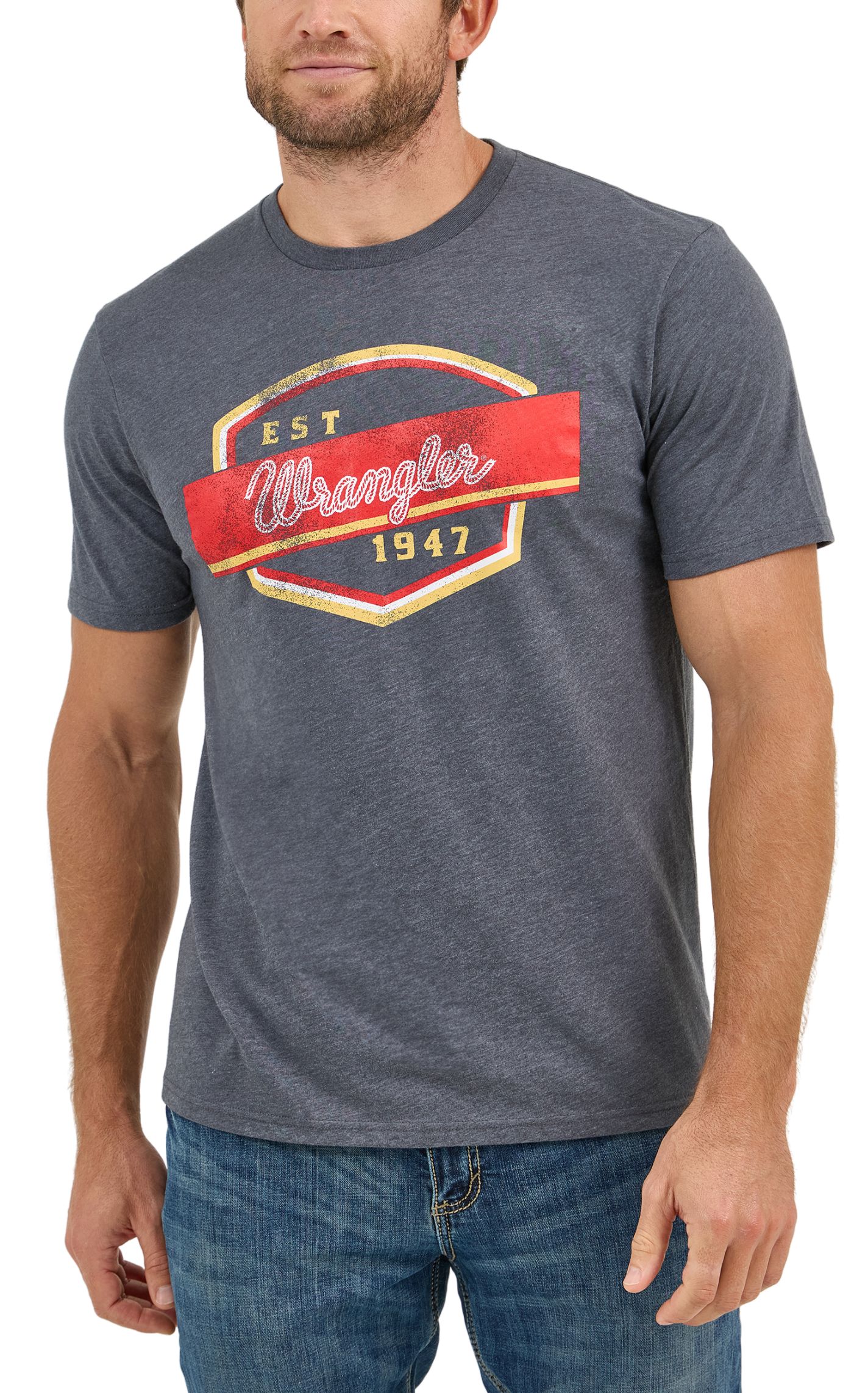 Wrangler Men's Washed Black Logo T-Shirt - Image 1