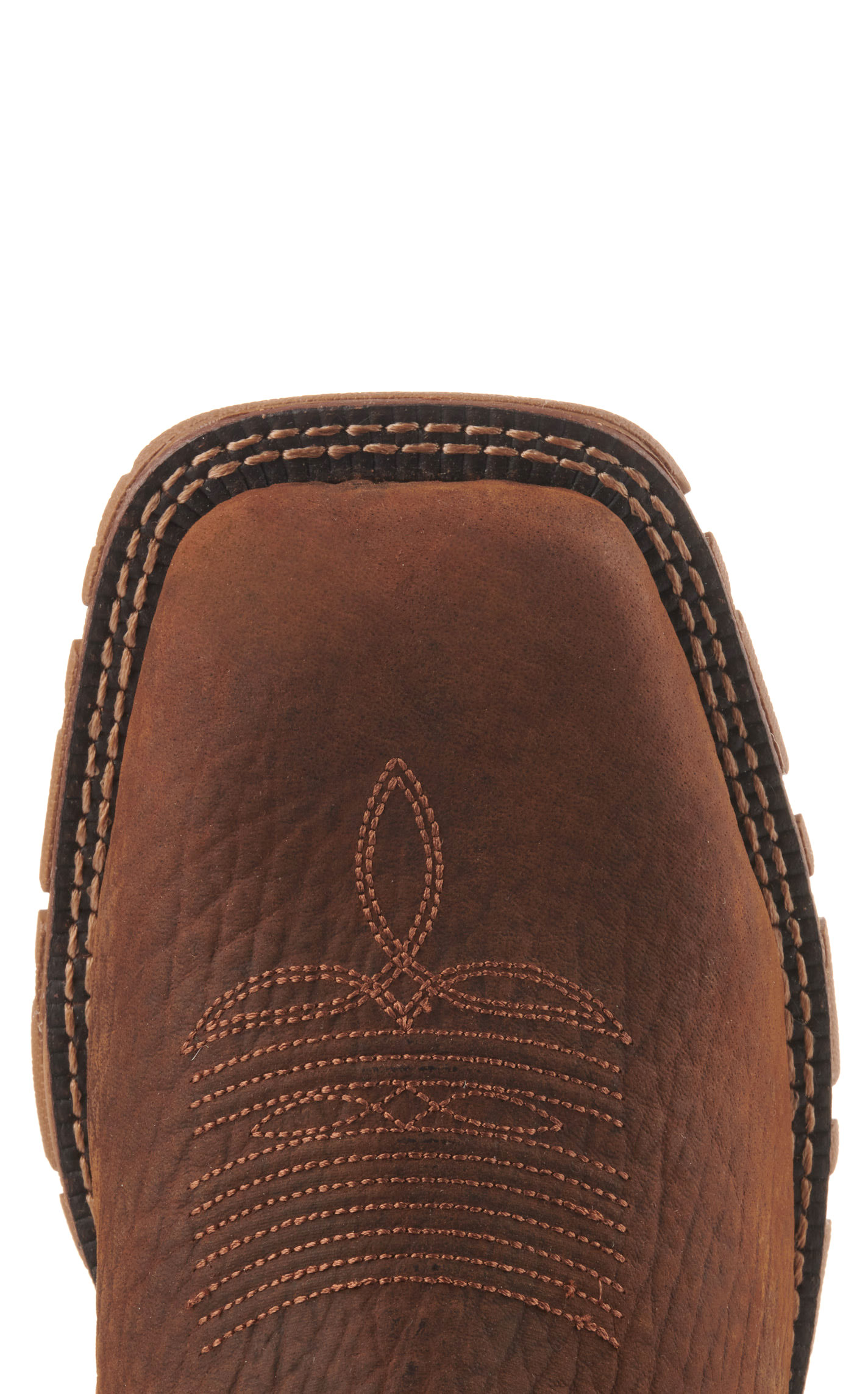 Tony Lama Men's Brown and Green Wide Square Steel Toe Work Boot - Image 1