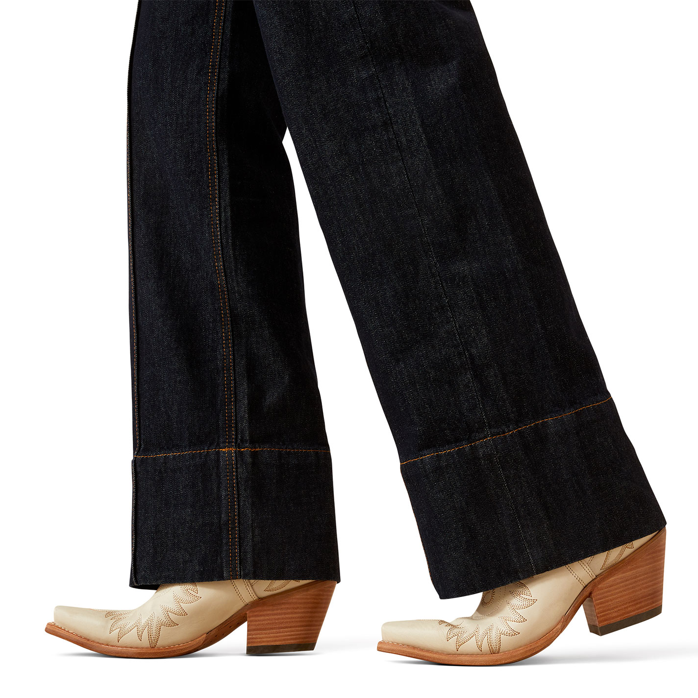 Ariat Women's Tomboy Dark Wash Ultra High Rise Wide Leg Jeans - Image 1