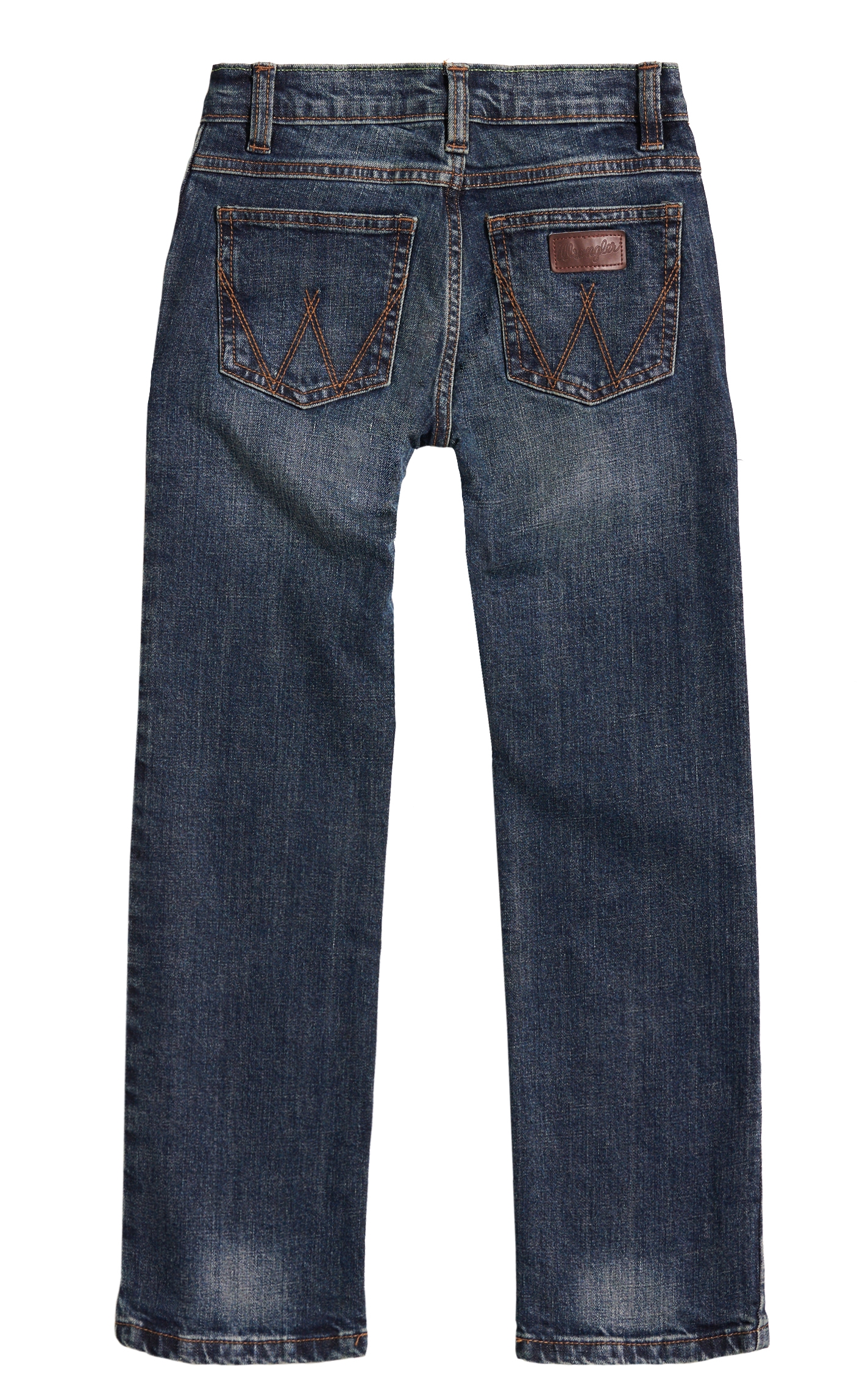 Wrangler Retro Boys' Bozeman Dark Wash Slim Fit Straight Leg Stretch Jeans (8-16) - Image 1