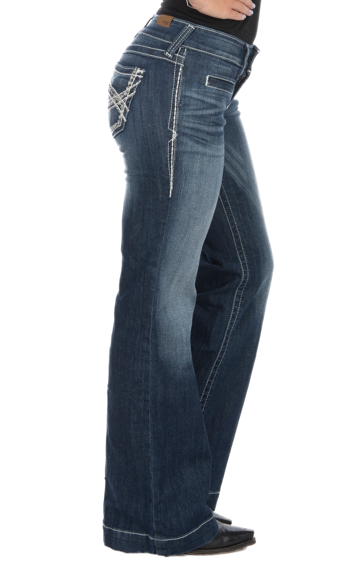 Ariat Women's Entwined Mid Rise Stretch Trouser Jeans - Image 1