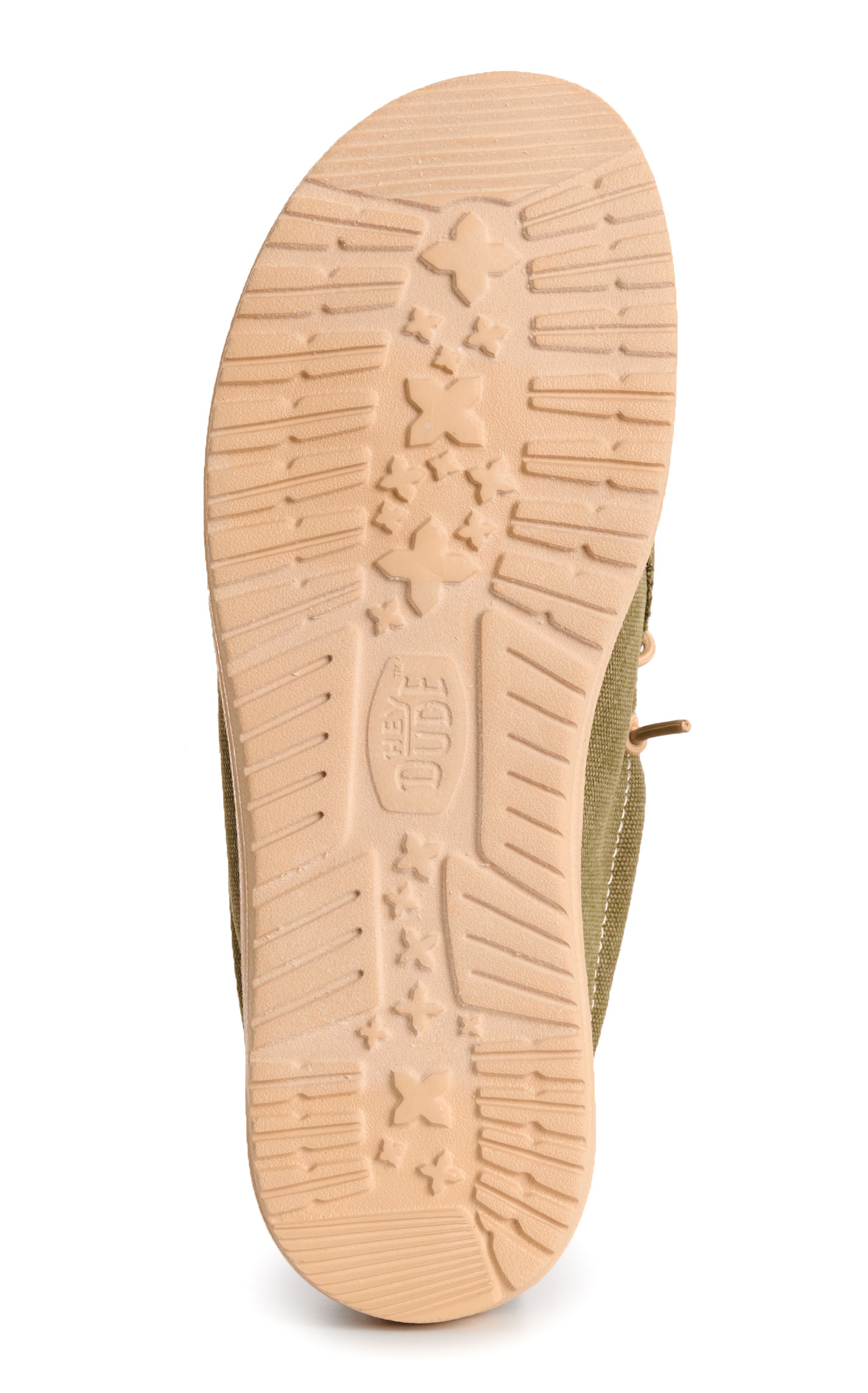 Hey Dude Men’s Wally Dusty Green & Tan Lace Up Moc Toe Casual Shoes - Image 1