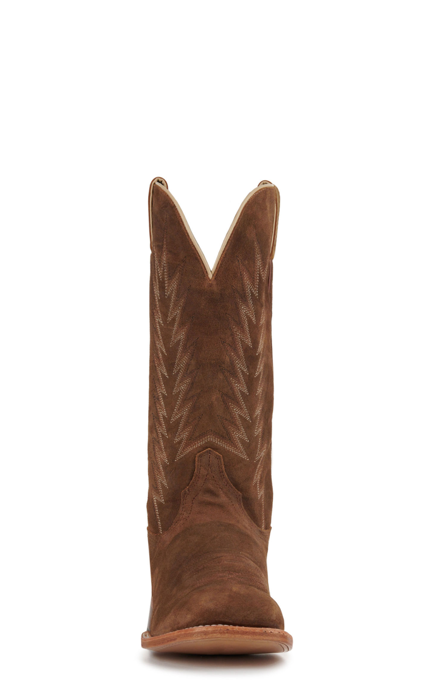 Justin Men's Hombre Clay Brown Roughout Wide Square Toe Cowboy Boots - Image 1