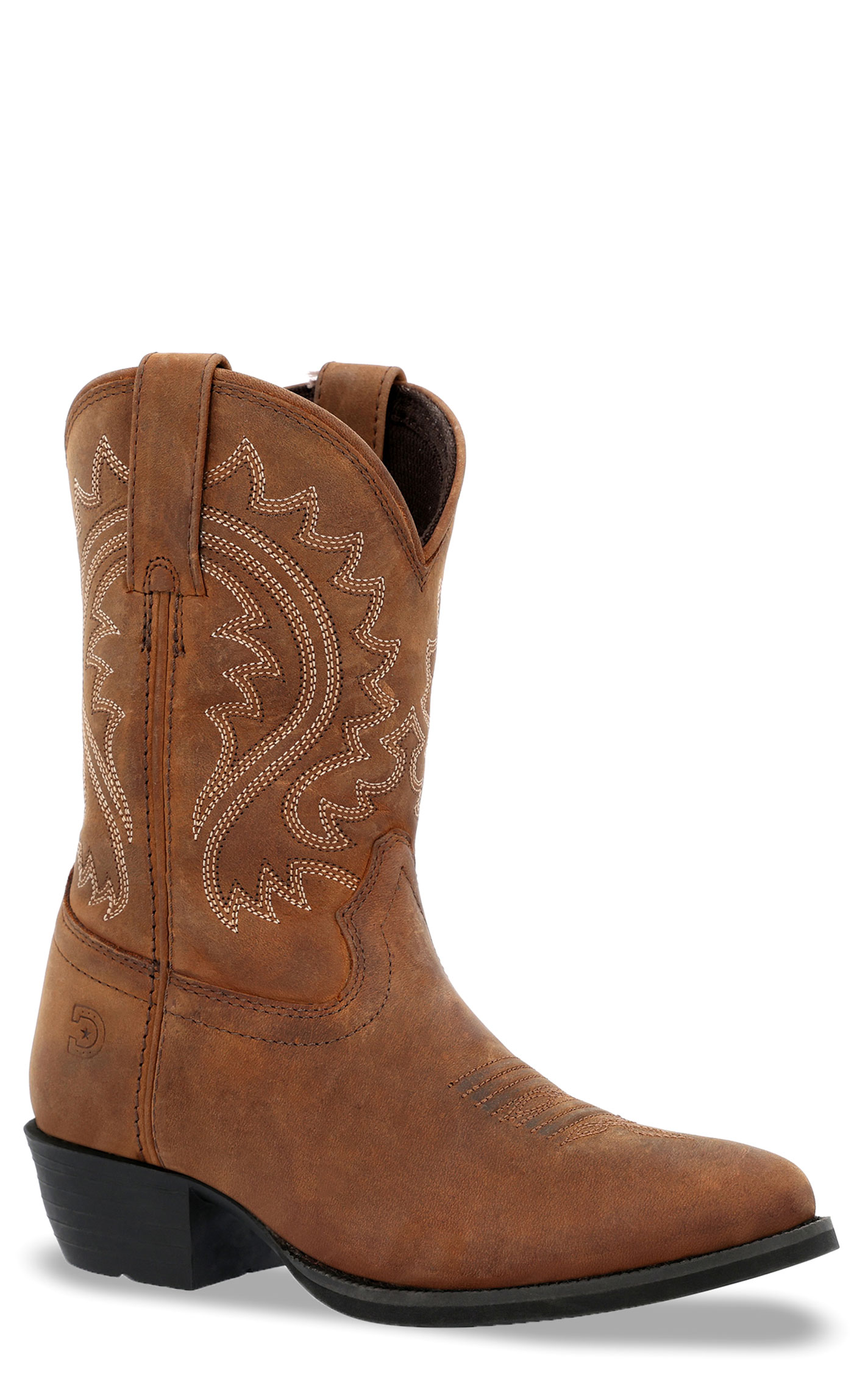 Durango Youth Brown Shyloh Round Toe Cowboy Boots - Image 1