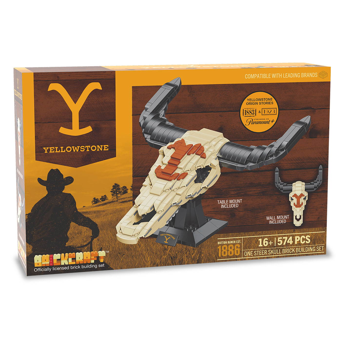 Brickcraft Yellowstone Cow Skull Brick Building Kit - Image 3