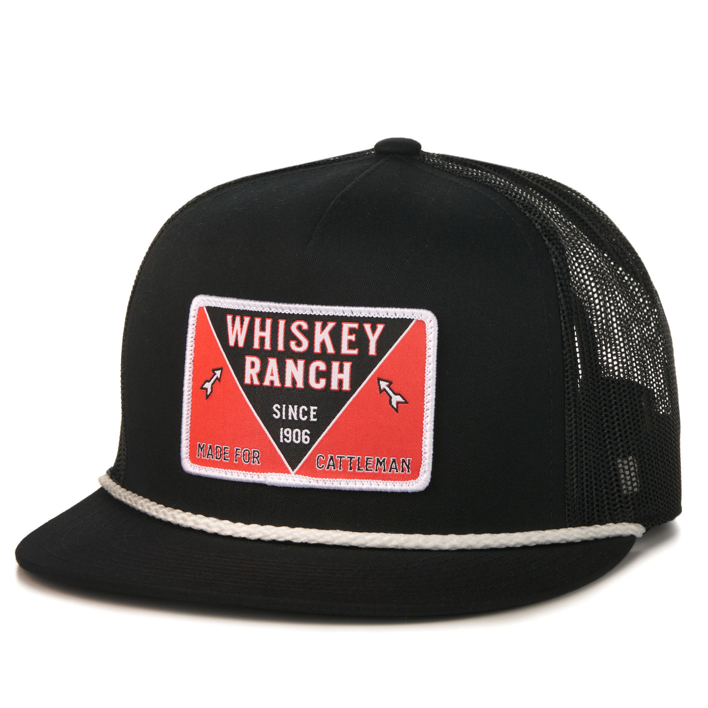 Whiskey Bent Hat Co. Men's Black on Black Logo Patch Cap - Image 1