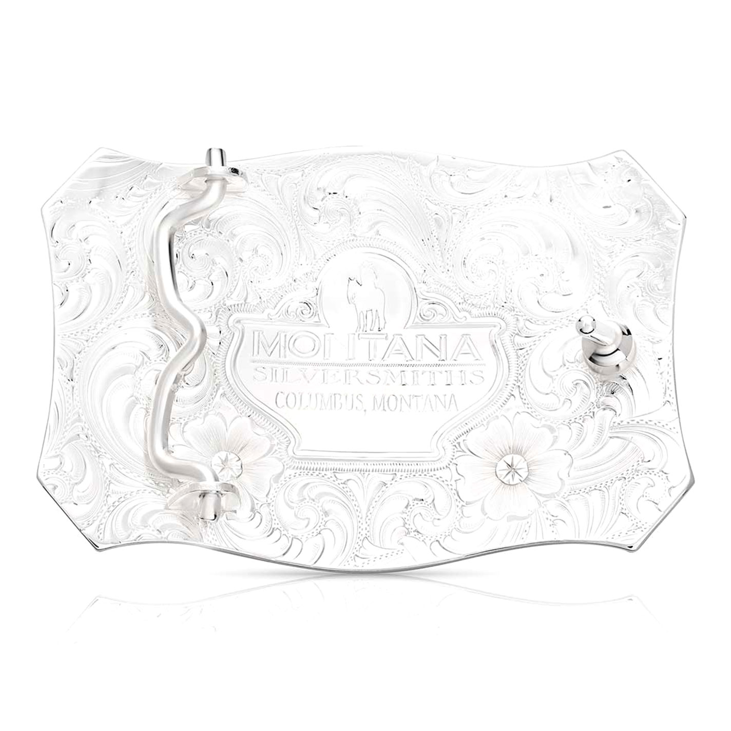Montana Silversmiths Lonestar Legacy Silver & Gold Longhorn Belt Buckle - Image 1