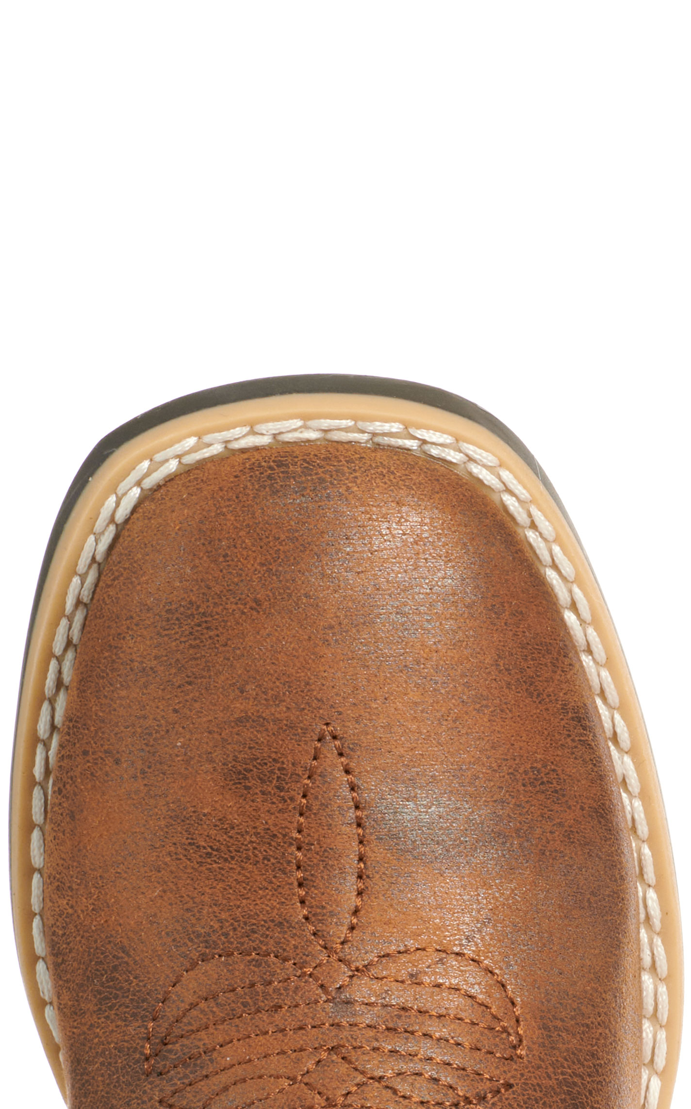 Twister Kid's Prue Caramel Perforated Floral Square Toe Boots - Image 1