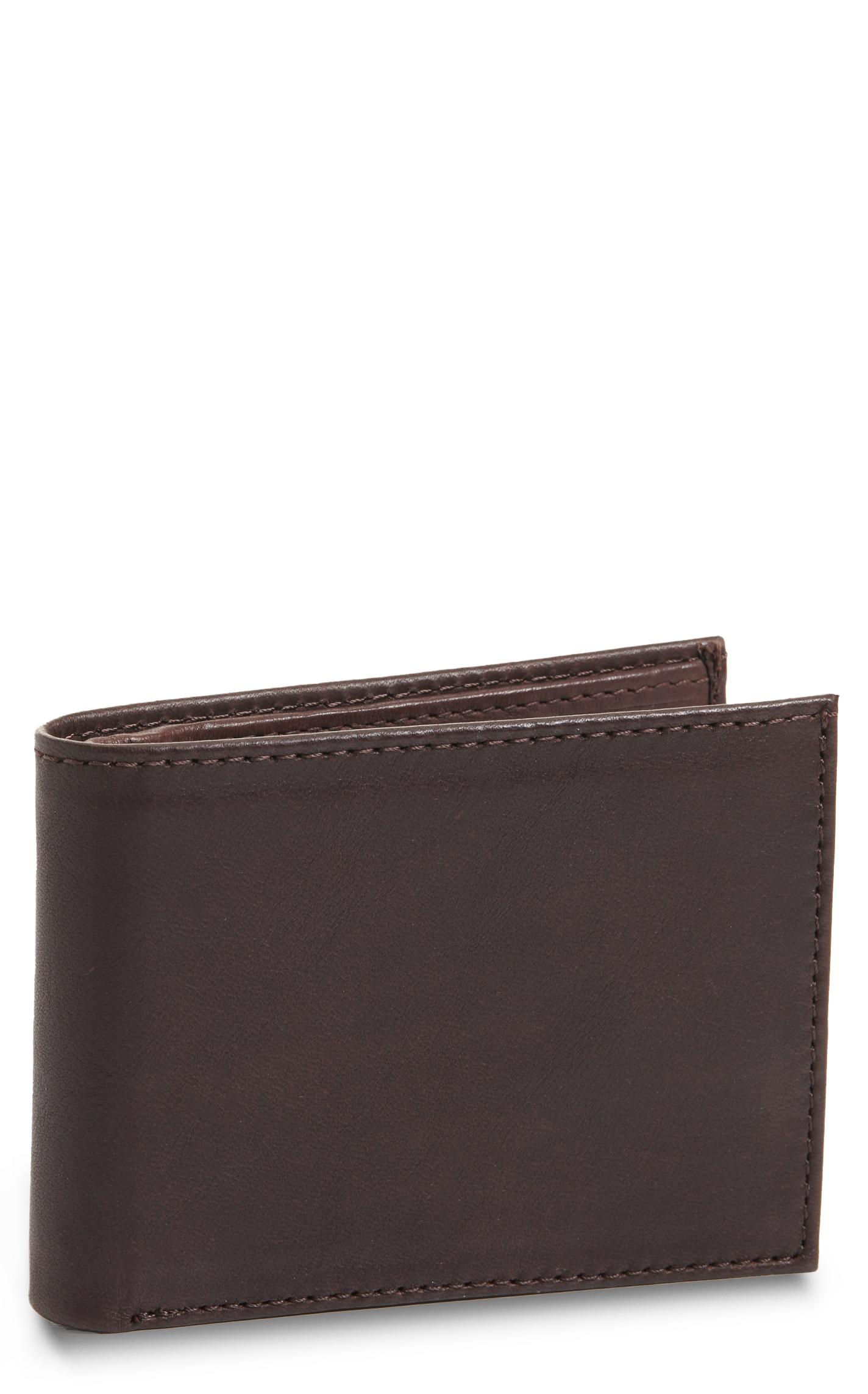 JRC & Sons Men's Chocolate Brown Ranch Hand Leather Bifold Wallet - Image 1
