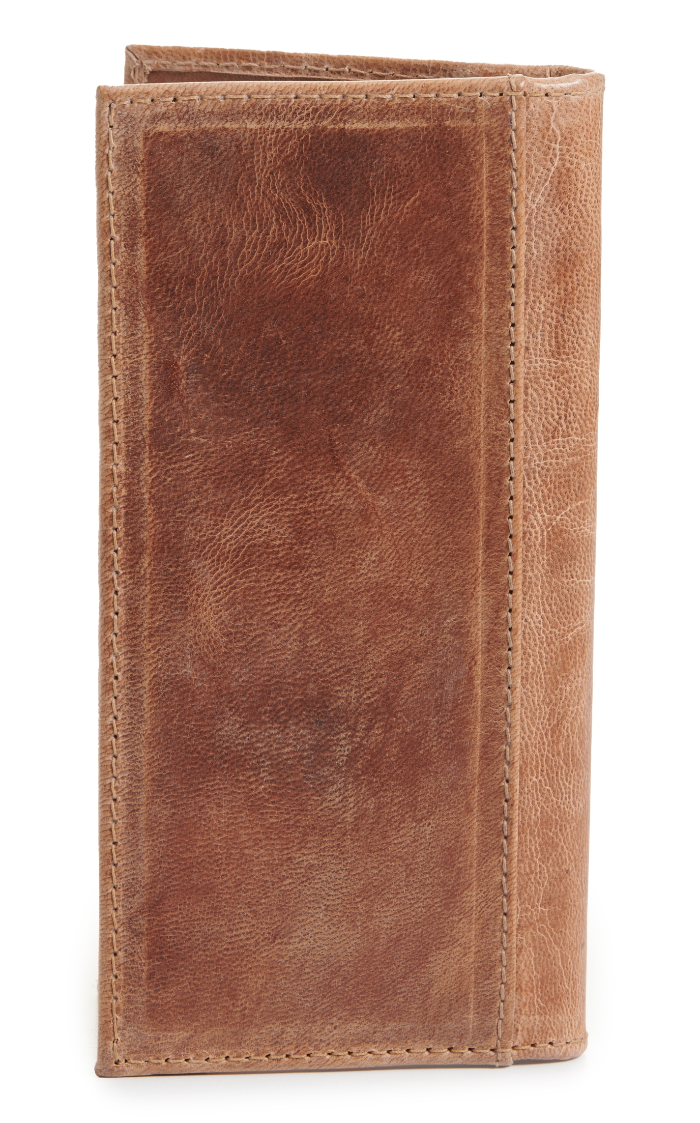 JRC & Sons Men's Peanut Brittle Mad Dog Goat Leather Rodeo Wallet - Image 1