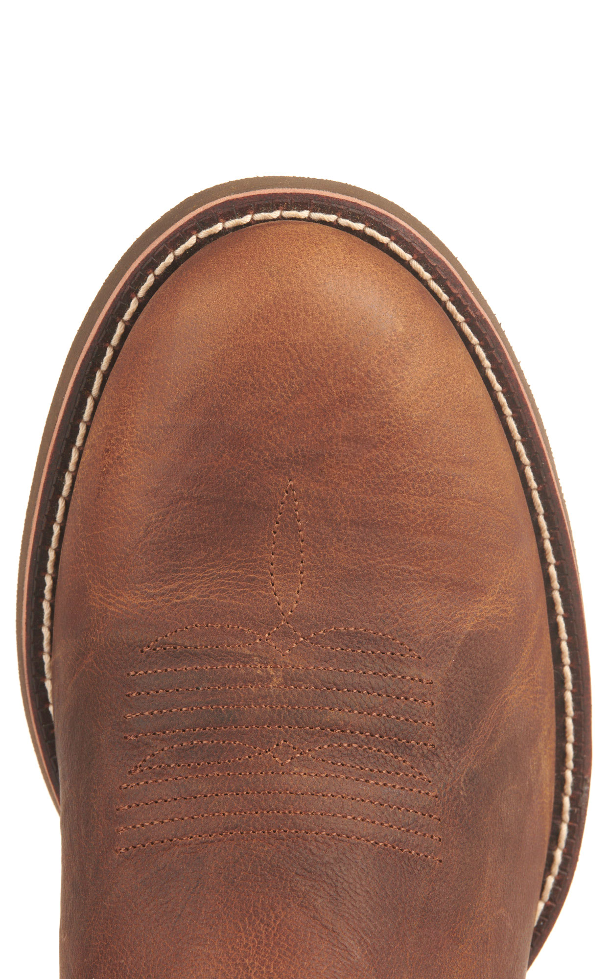Ariat Men's Sport Stratten Sorrel Crunch and Bitter Brown Wide Round Toe Cowboy Boots - Image 1