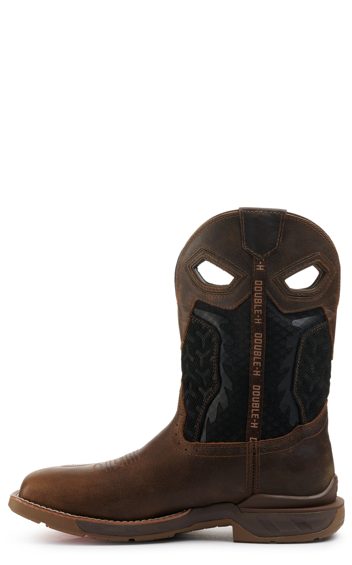 Double H Men's Phantom Rider Zenon Brown and Black Waterproof Wide Square Composite Toe Work Boots - Image 1