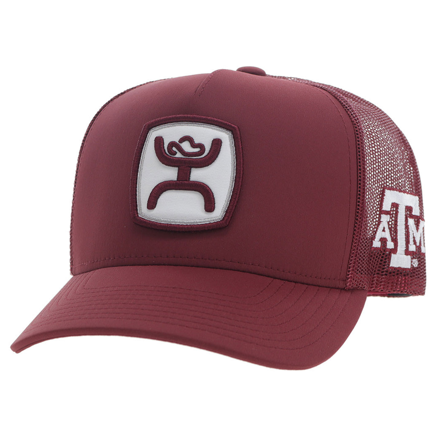 Hooey Collegiate Collection Maroon TX A&M Hands Up Patch Curved Bill Cap - Image 1