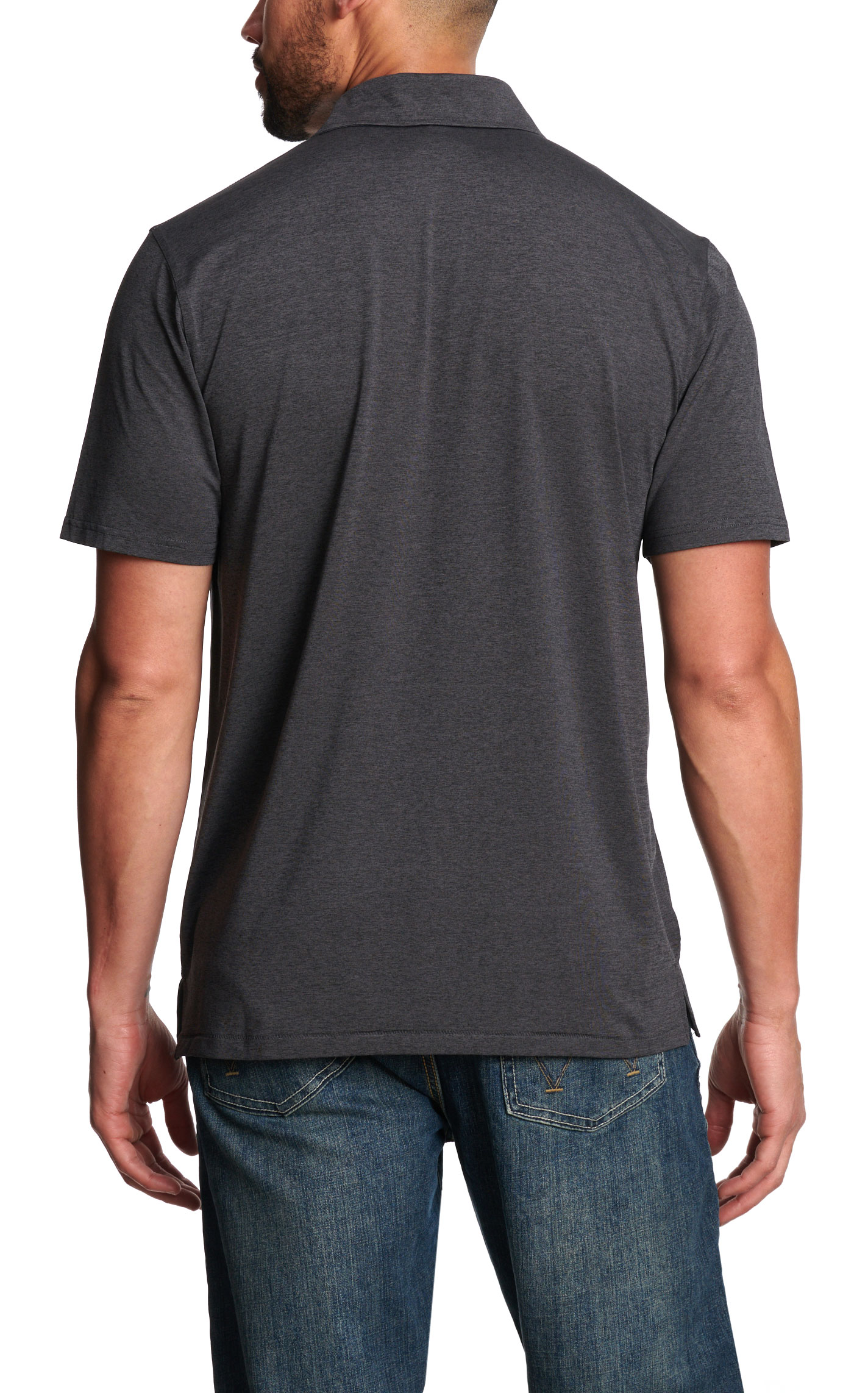 Rafter C Men's Black Polo Shirt - Image 1