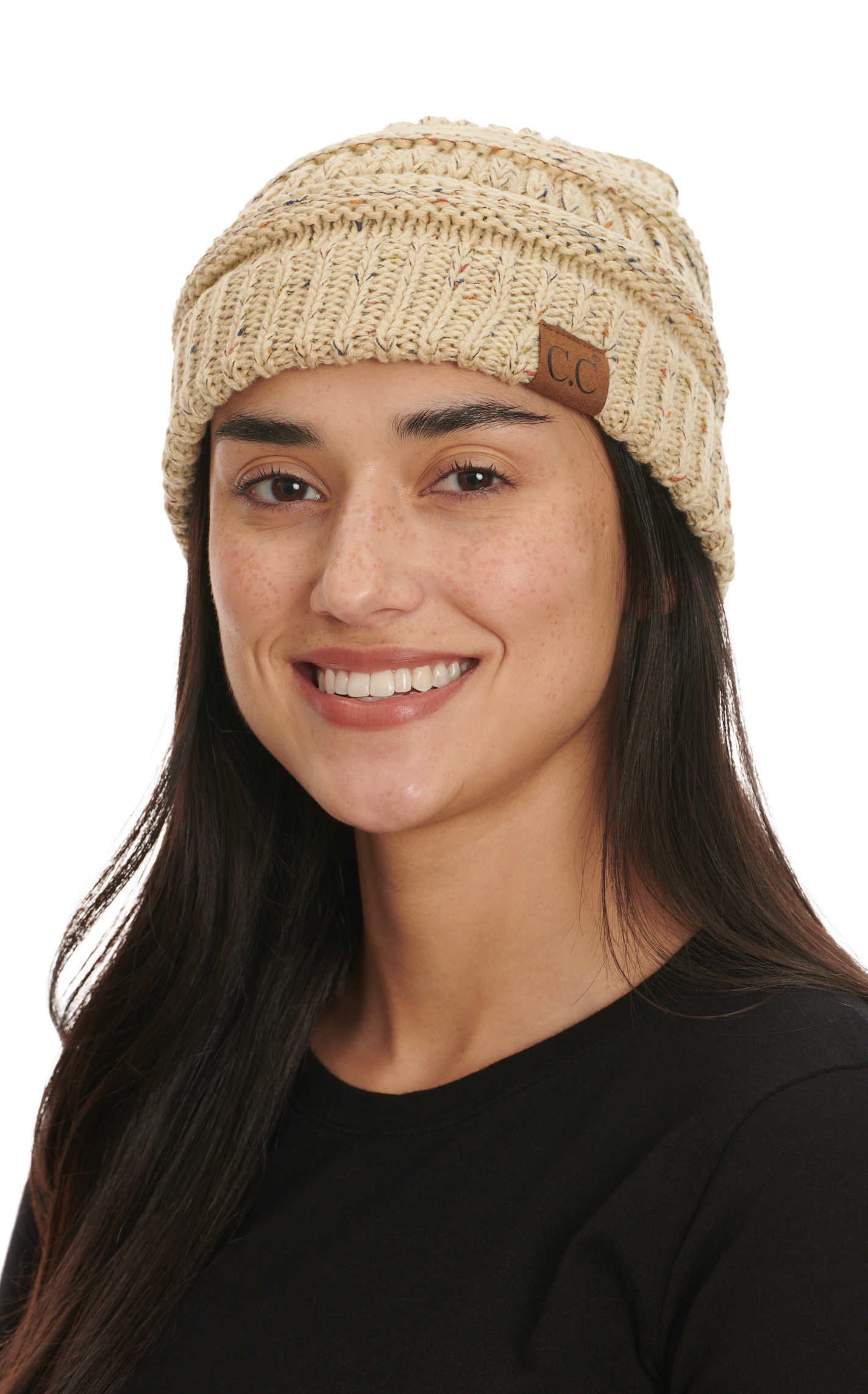 Girlie Girl & C.C. Brands Women's Speckled Oatmeal Beanie - Image 1