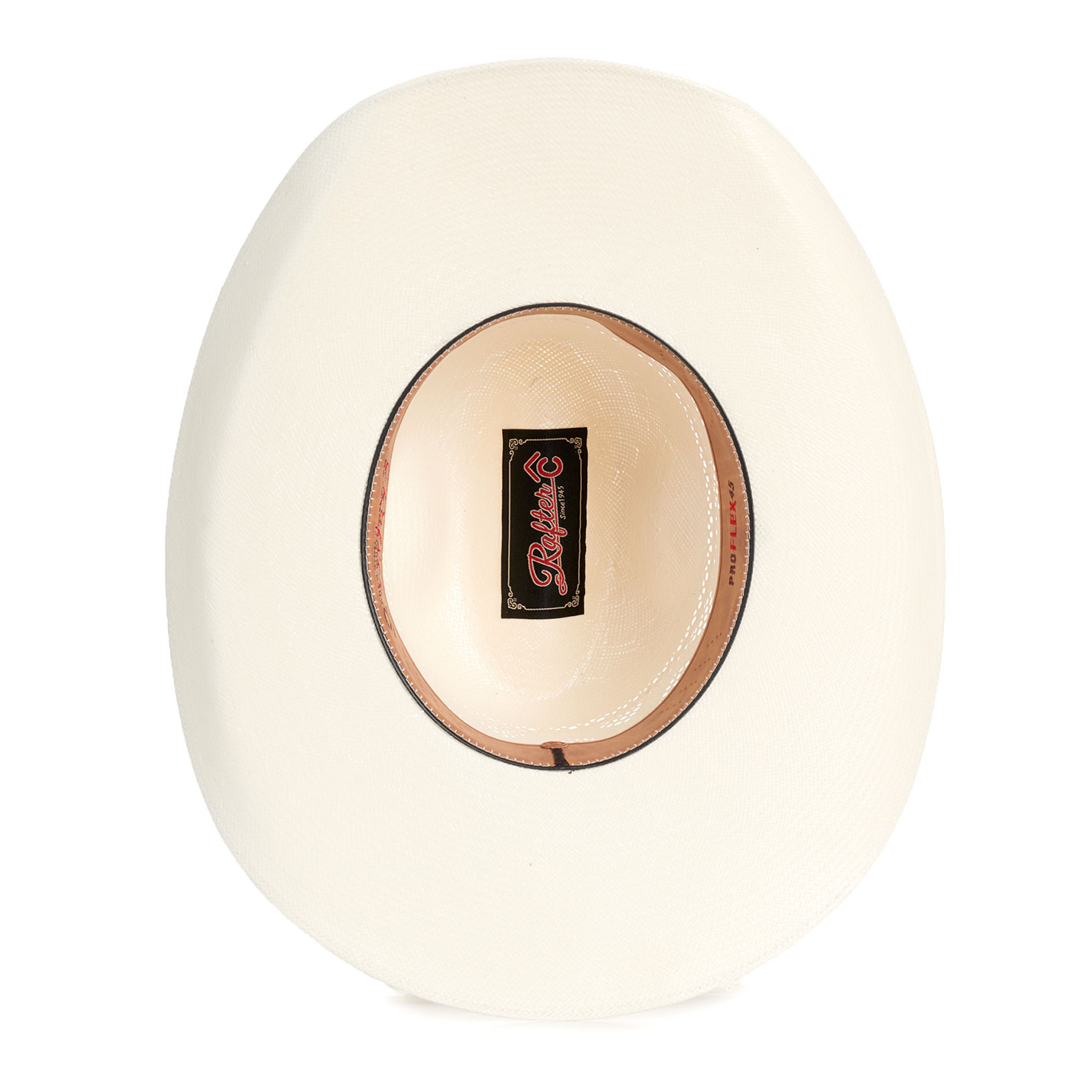 Rafter C Cowtown Ivory Vented Crown Shantung Straw Cowboy Hat - Image 1