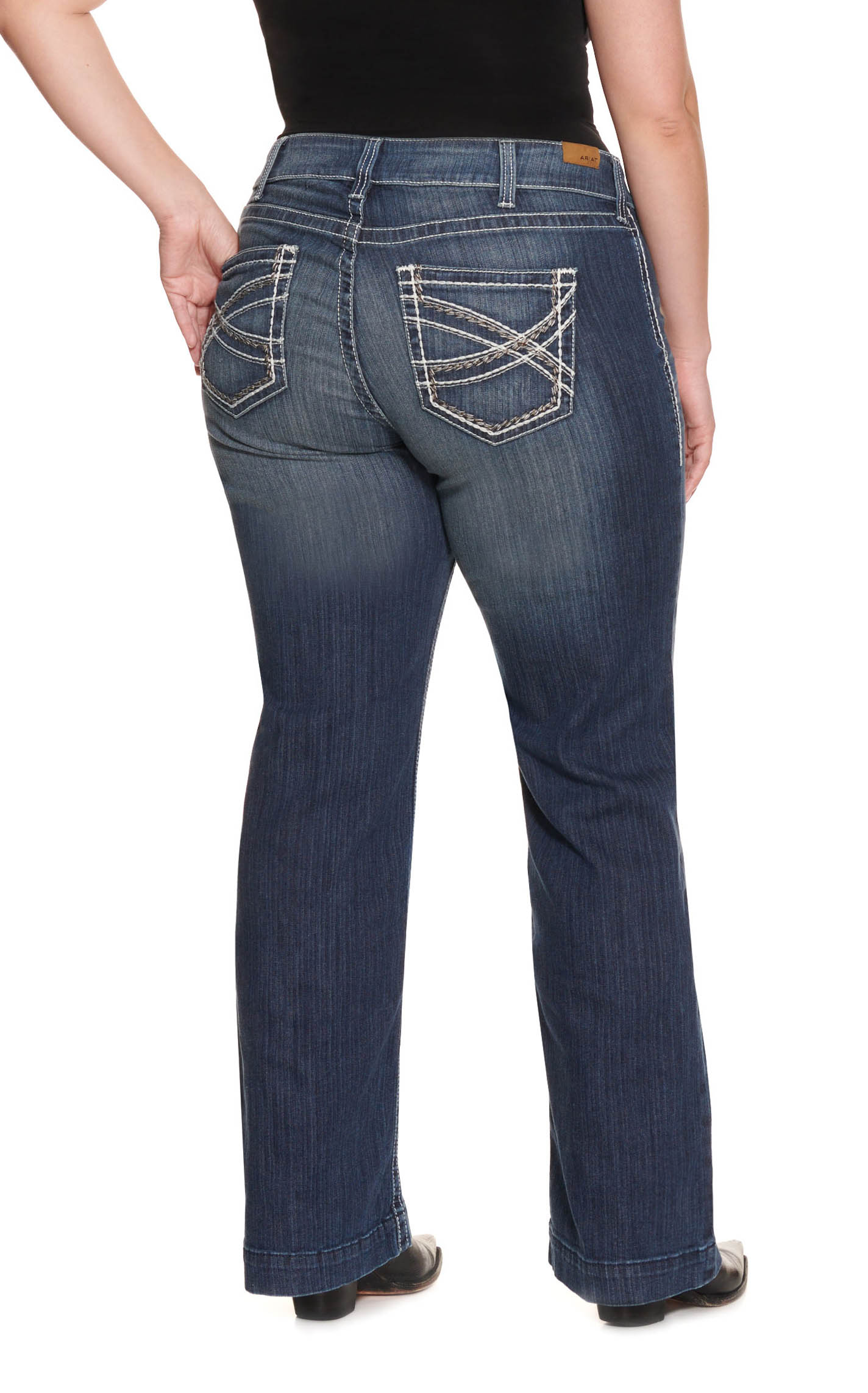 Ariat Women's Entwined Mid Rise Stretch Trouser Jeans - Plus Sizes - Image 1