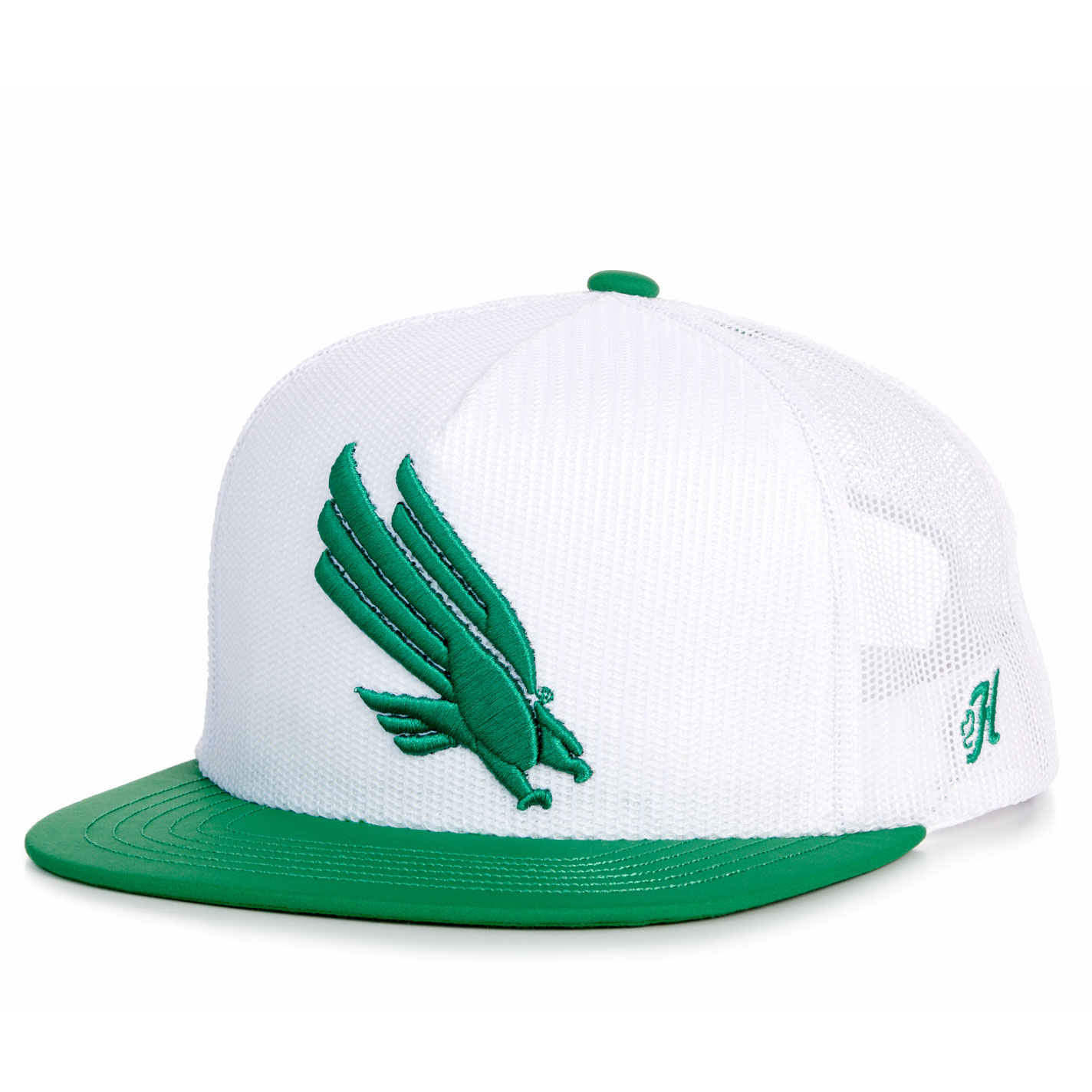 Hooey Collegiate Collection White & Green Eagle Embroidered Logo Cap - Image 1