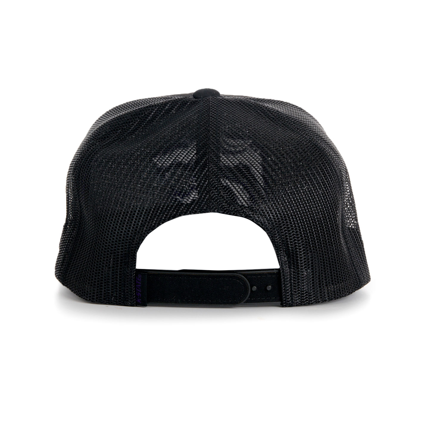 Hooey Collegiate Collection Black KSU Wildcats Logo Embroidered Flat Bill Mesh Cap - Image 1