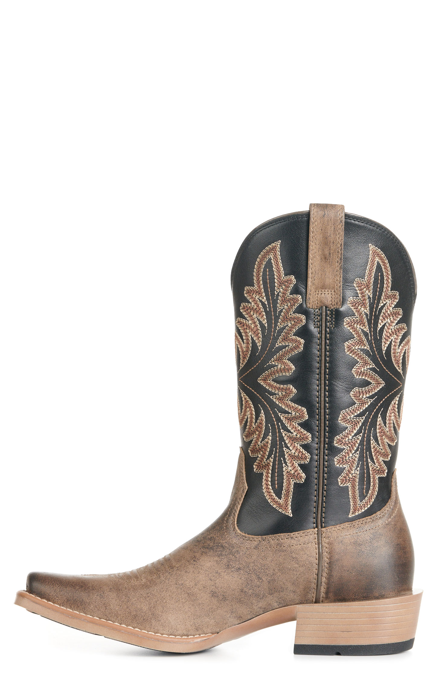 Ariat Men's Renegade Stone and Black Bantamweight Punchy Square Toe Cowboy Boots - Image 1