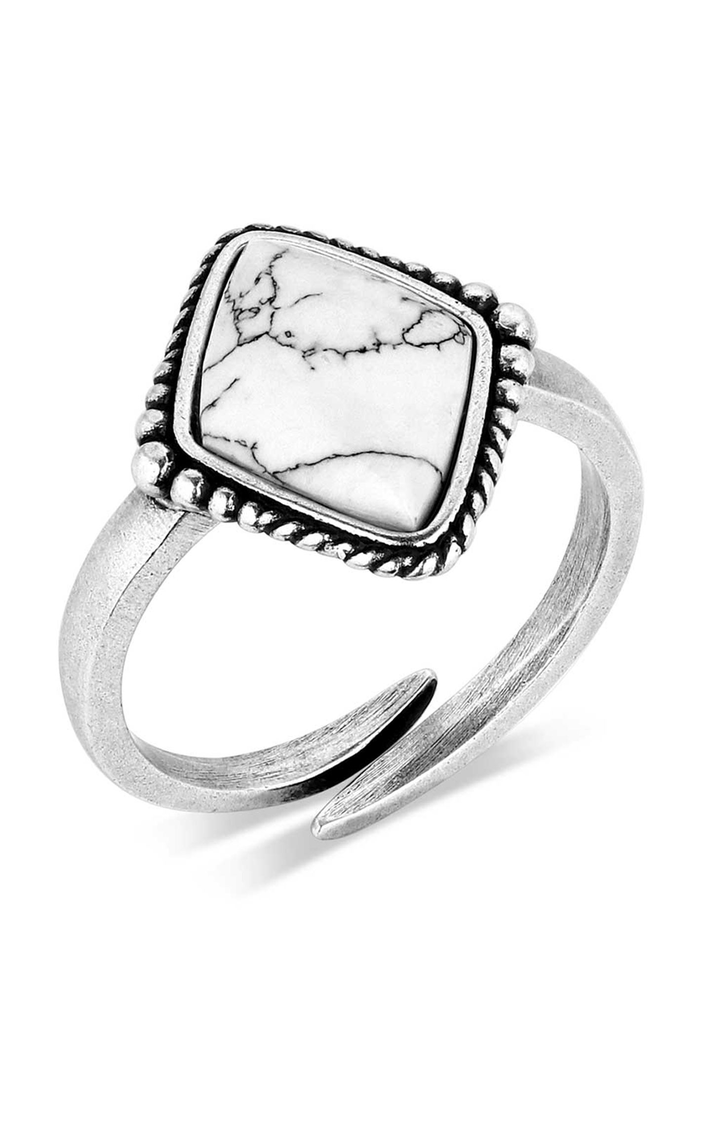 Montana Silversmiths Silver & Stone Blank Slate Ring - Image 3
