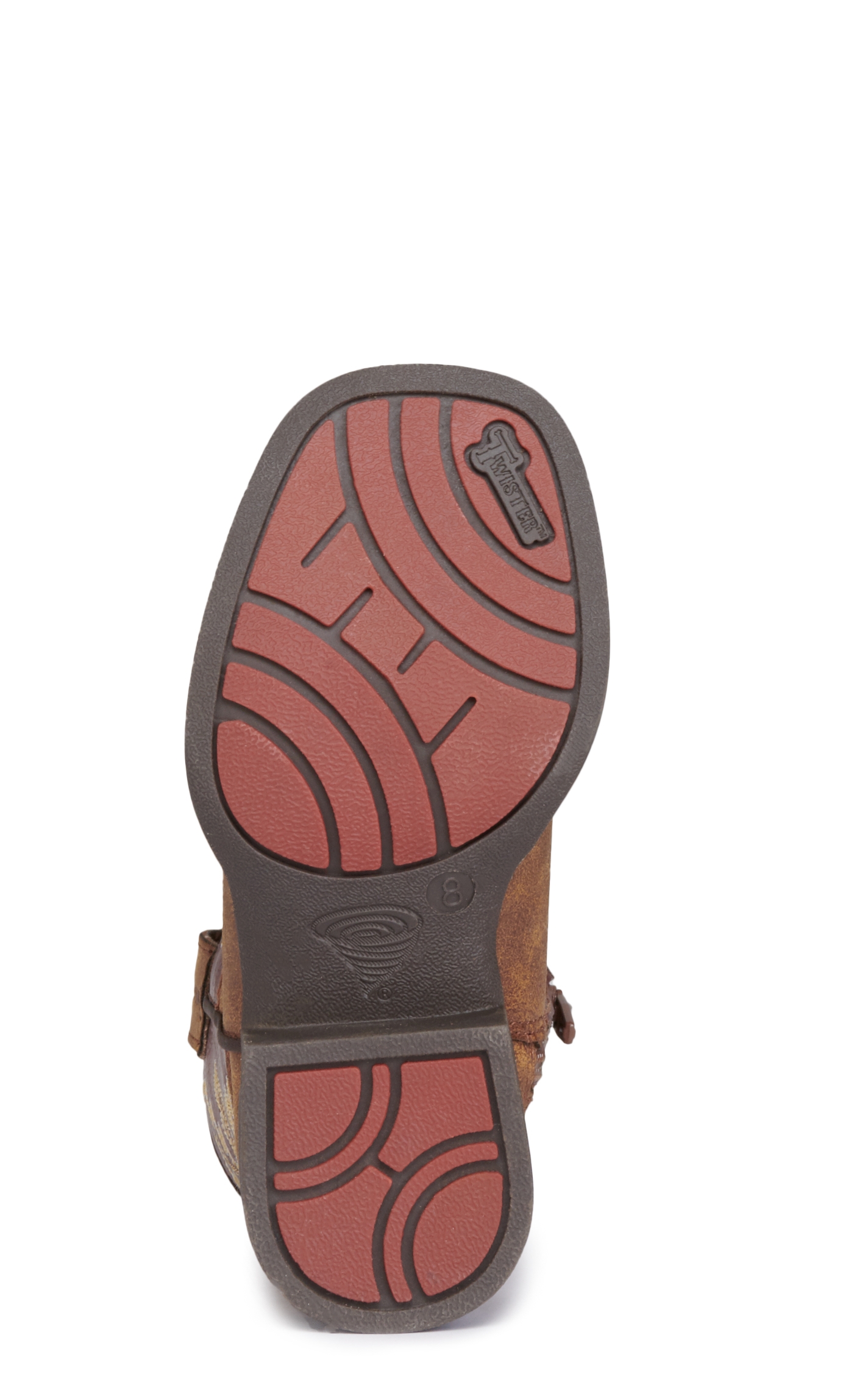Twister Toddlers' Blake Burgundy and Brown Square Toe Cowboy Boots - Image 1
