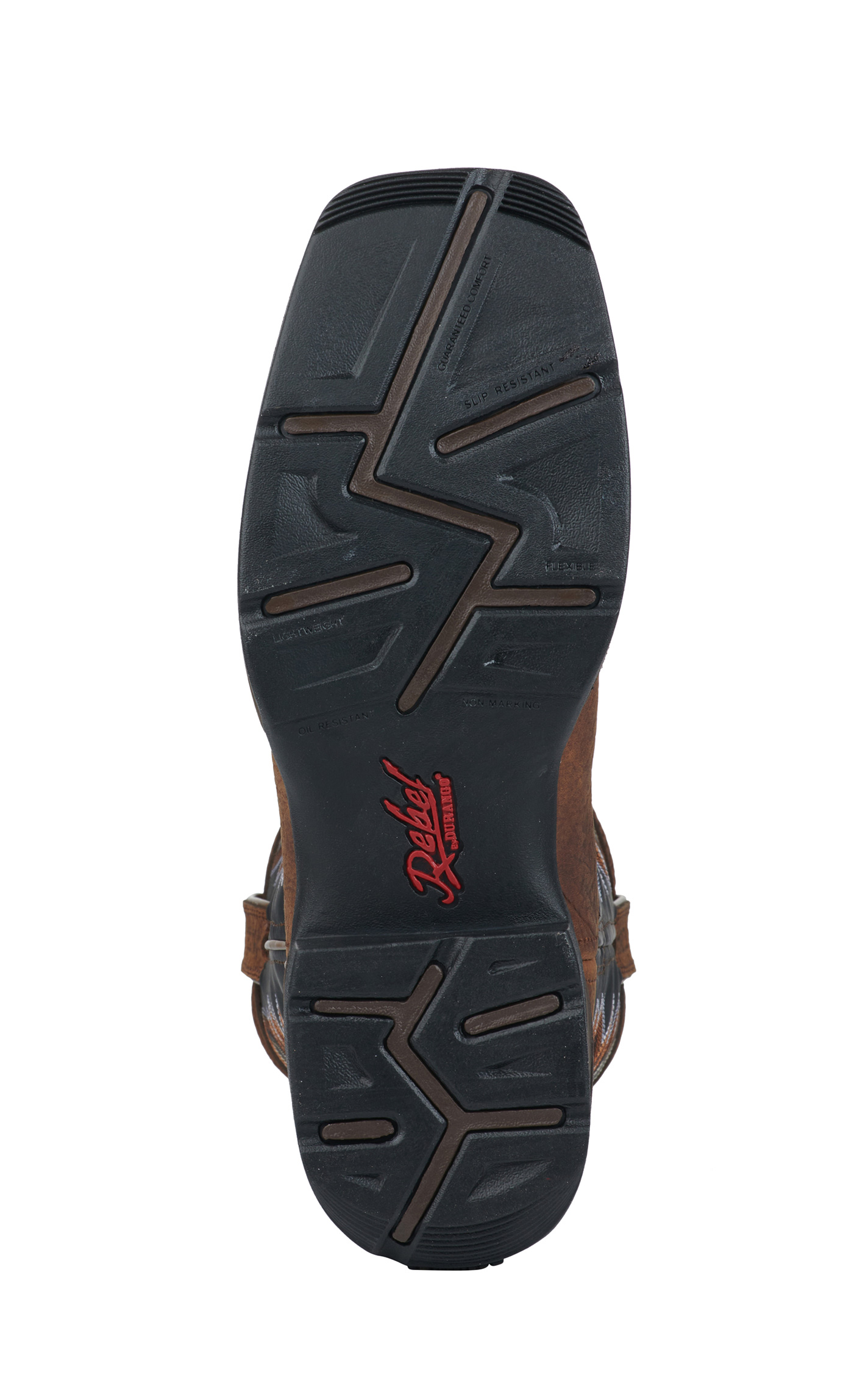 Durango Men's Rebel Brown and Black Waterproof Square Steel Toe Work Boots - Image 1