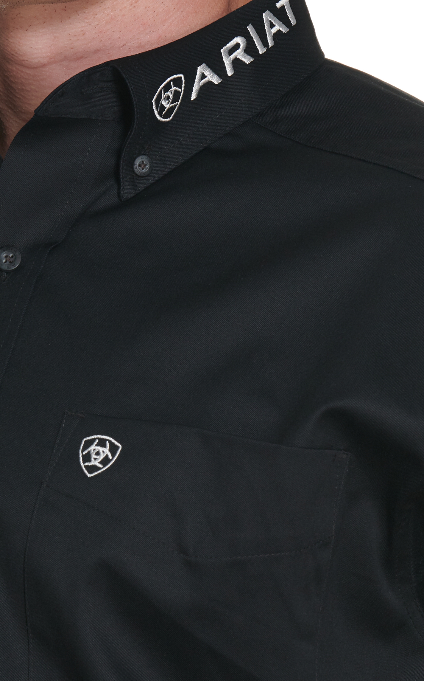 Ariat Men's Black Team Logo Long Sleeve Western Shirt - Image 1