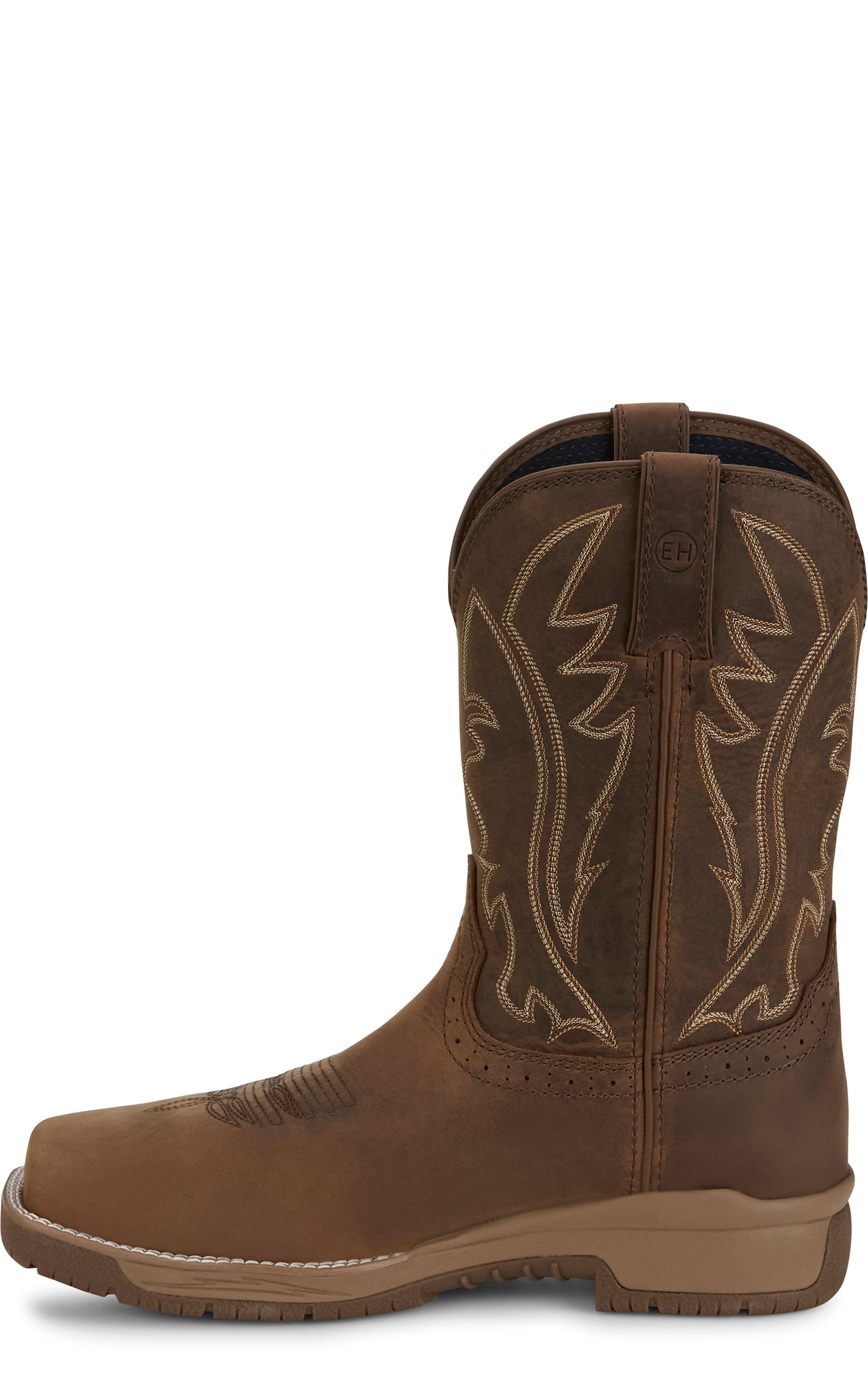 Justin Men's Brown Nitread Waterproof Oil & Slip Resistant Work Boots - Image 1