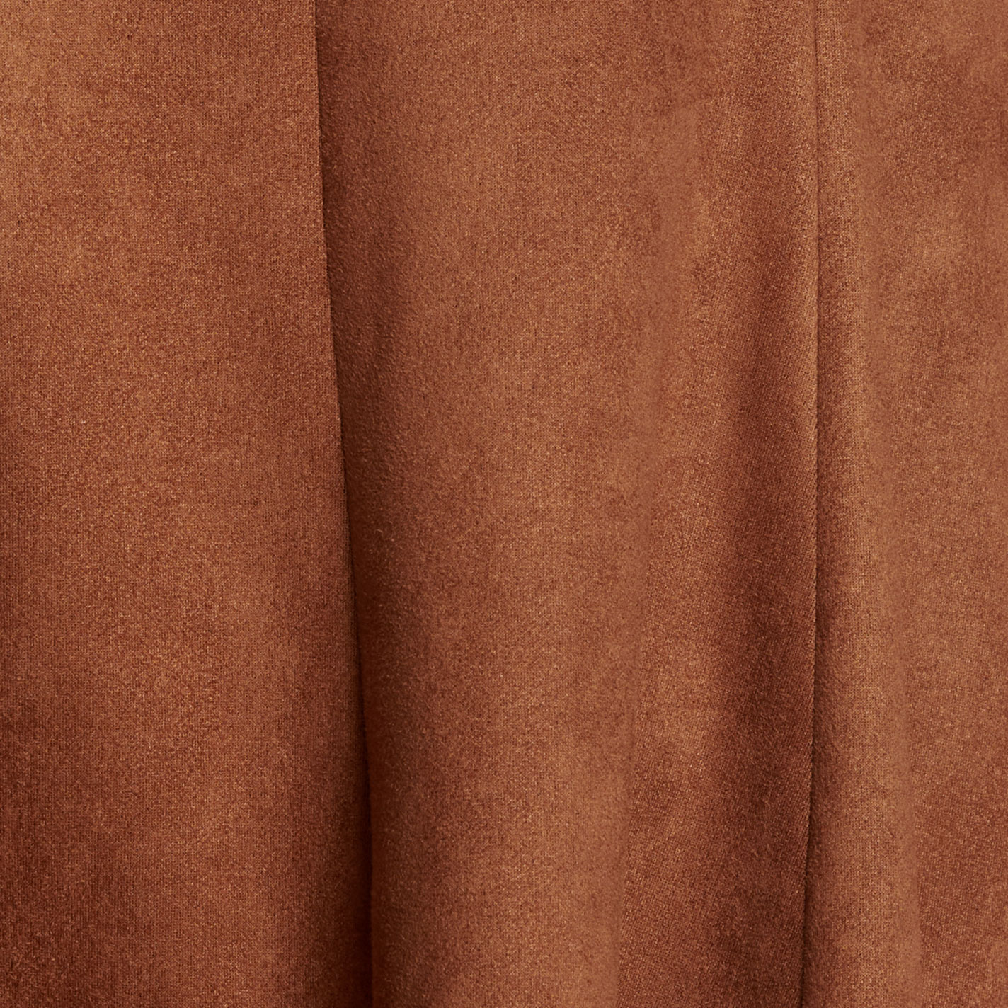 HYFVE Solid Camel Fit & Flare Faux Suede Sleeveless Dress - Image 1