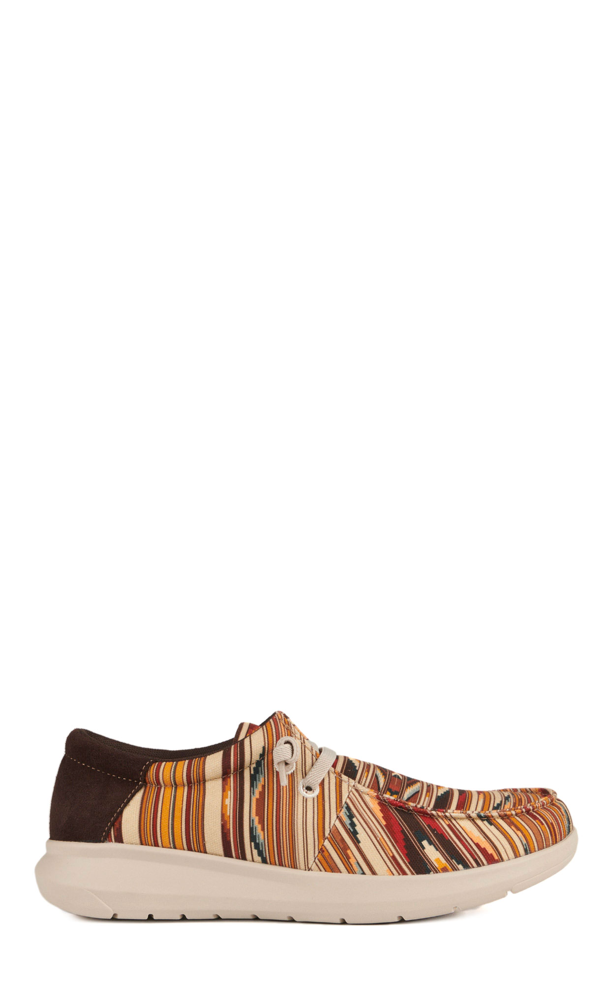 Ariat Men's Hilo Orange Santa Fe Print Moc Toe Lace Up Casual Shoe - Image 1