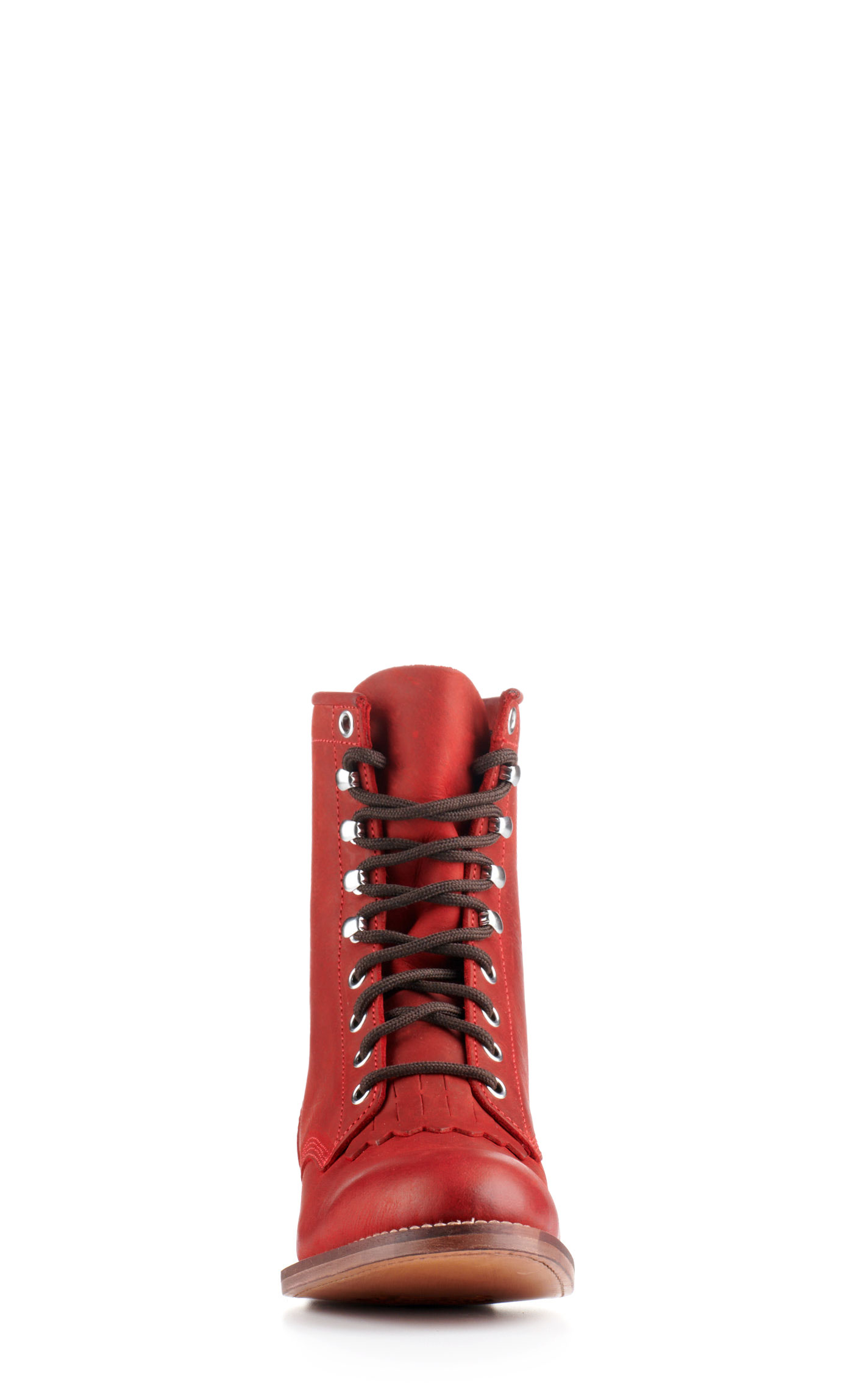 Justin Women's McKean Red Round Toe Lace Up Roper Boot - Image 1