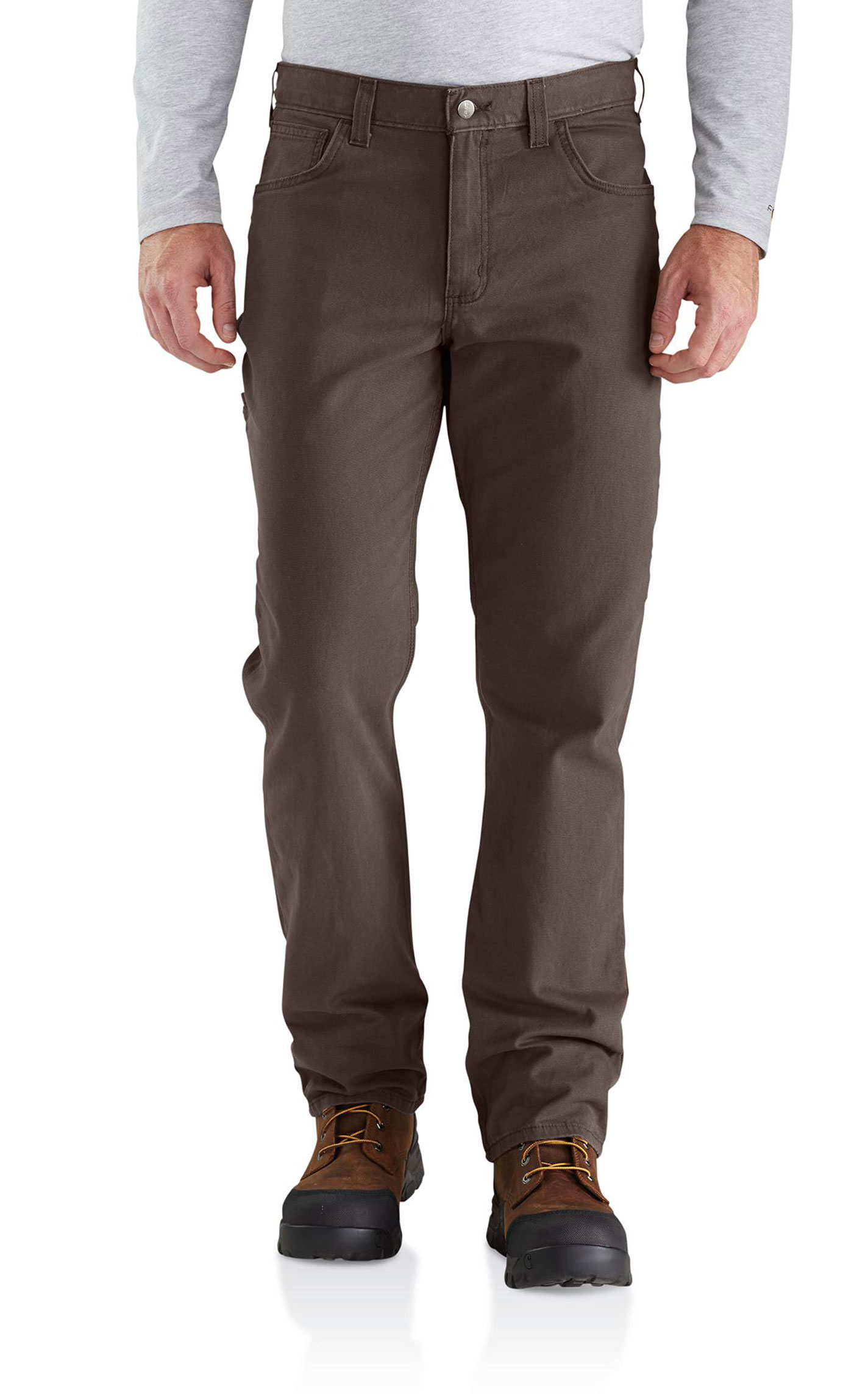 Carhartt Men's Coffee Rugged Flex Canvas Work Pants - Image 2
