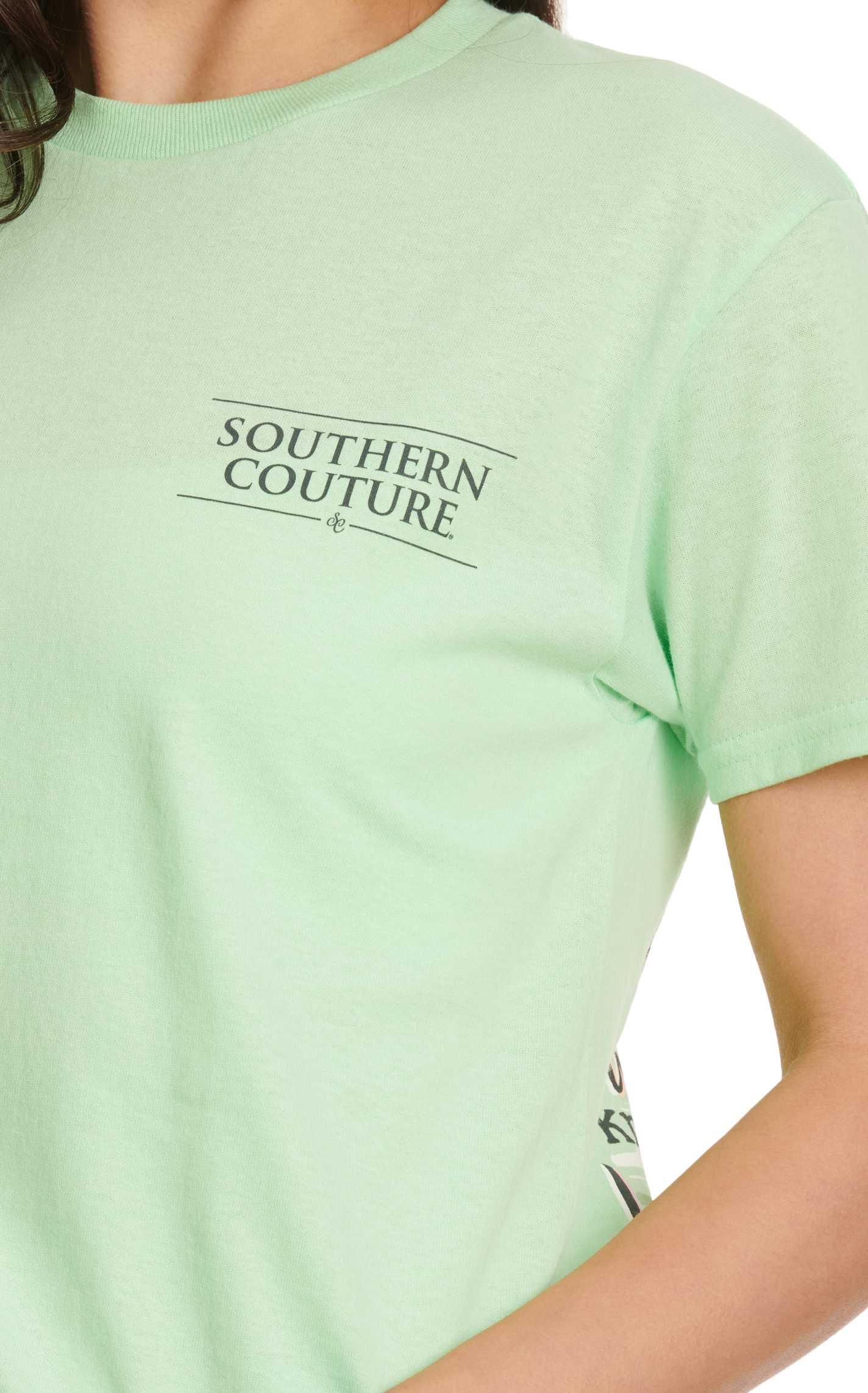 Southern Couture Women's Mint Waymaker Logo Graphic T-Shirt - Image 1