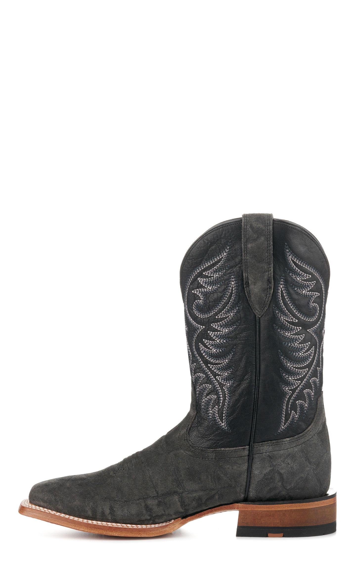 Ariat Men's Wiley Black Elephant Roughout and Black Wide Square Toe Cowboy Boots - Image 1