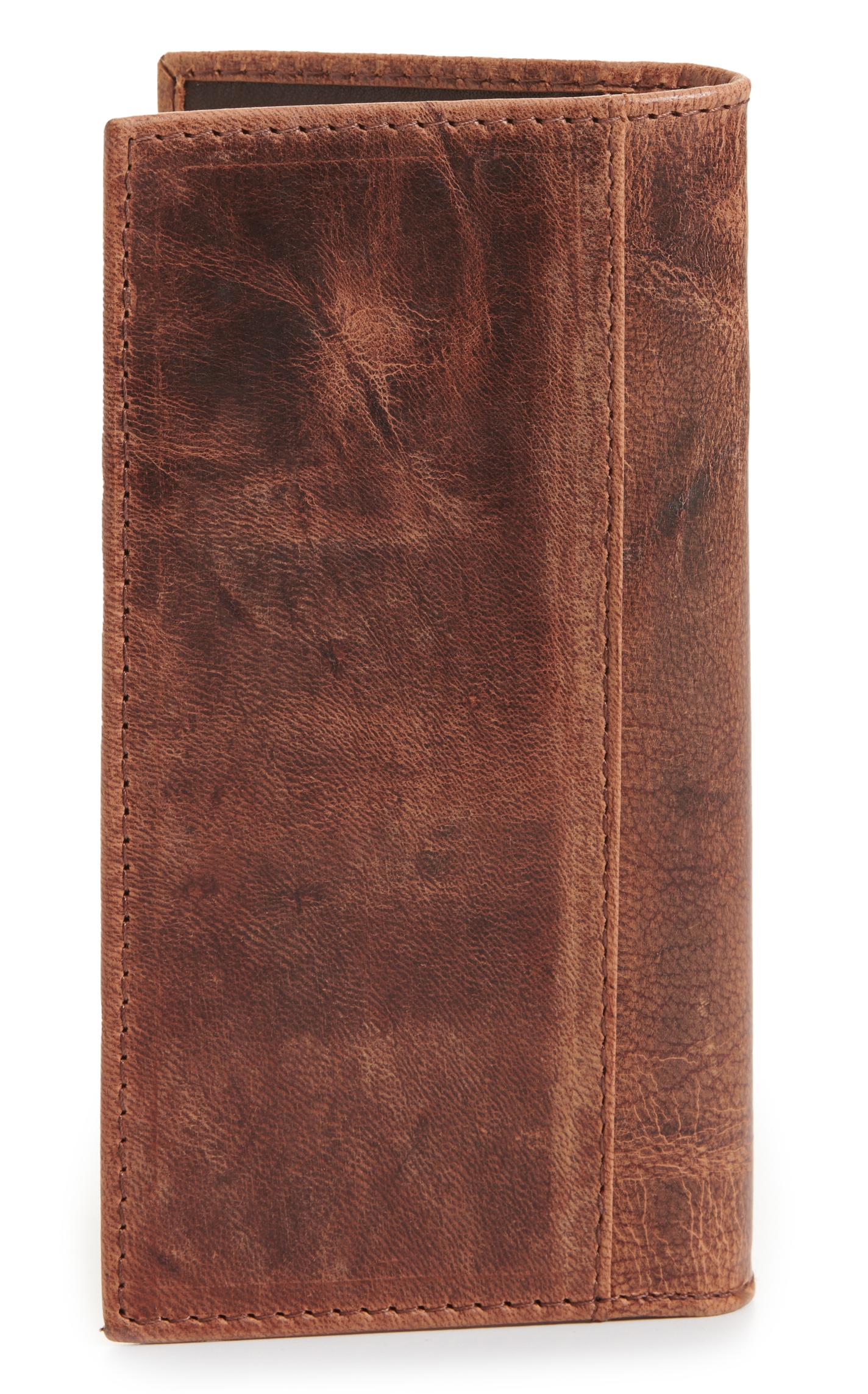 JRC & Sons Men's Tan Mad Dog Goat Leather Rodeo Wallet - Image 1