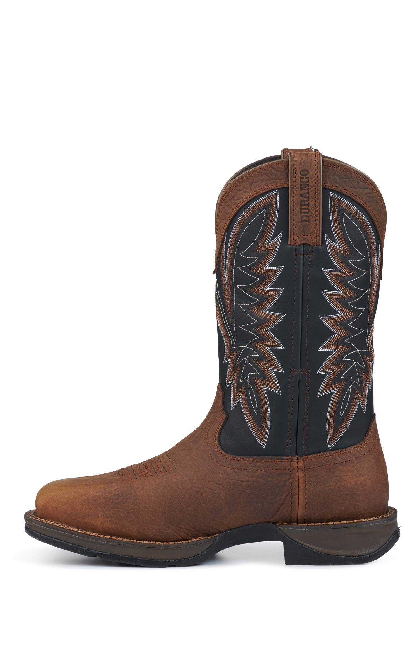 Durango Men's Rebel Brown and Black Waterproof Square Steel Toe Work Boots - Image 1