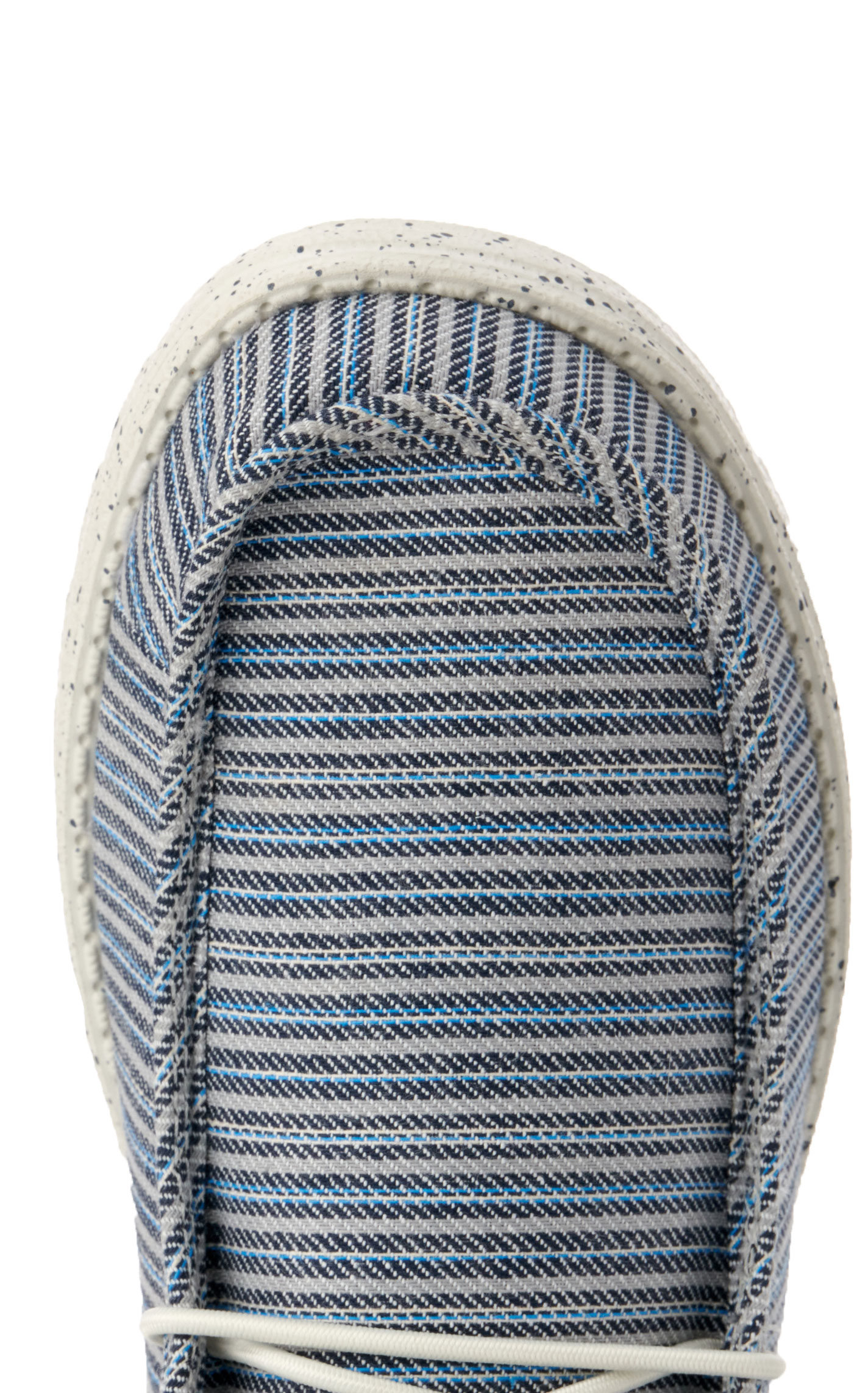 Hey Dude Men's Wally Workwear Blue Multi-Striped Casual Shoes - Image 1