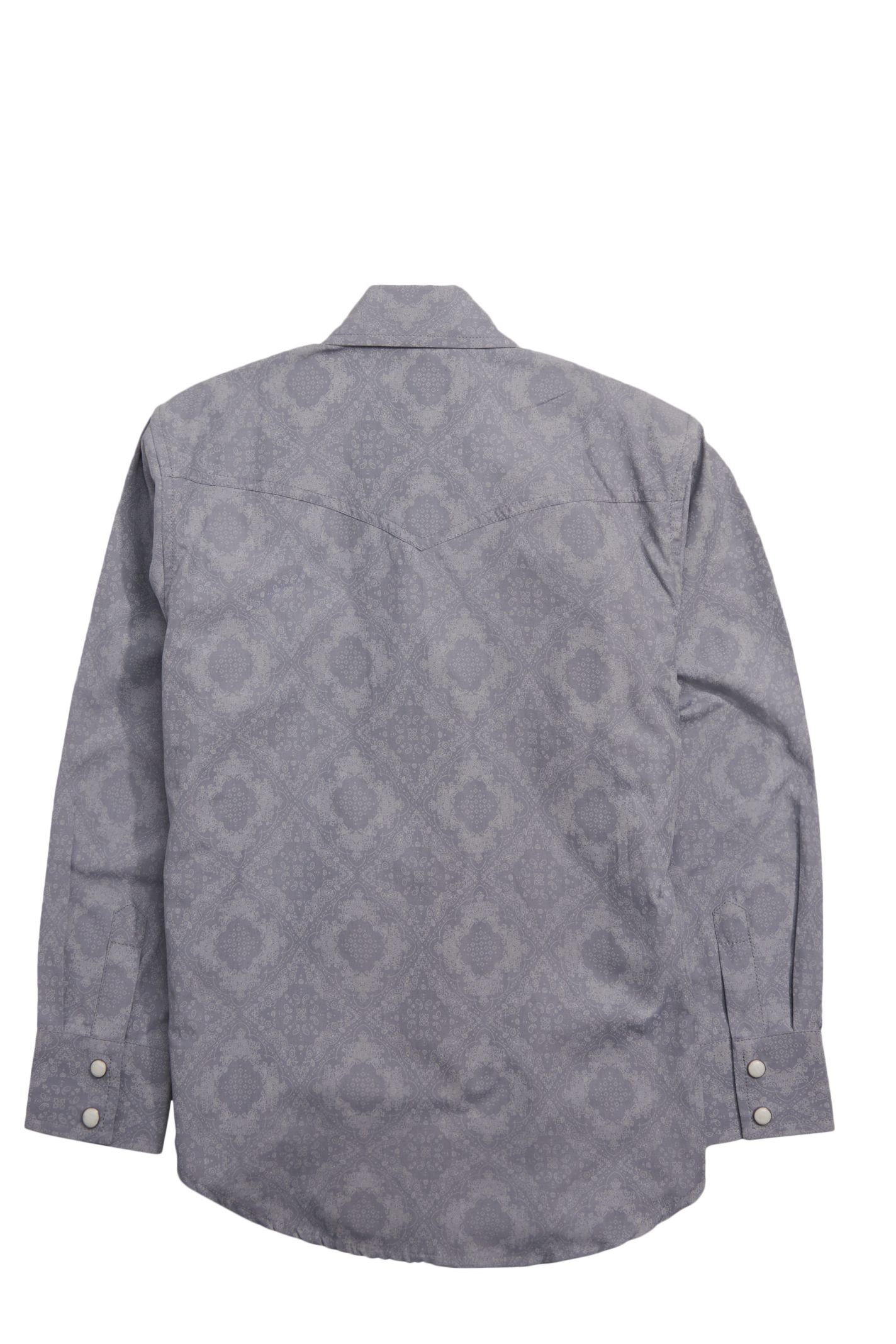 Rafter C Boy's Gray Bandana Paisley Long Sleeve Western Shirt - Image 1