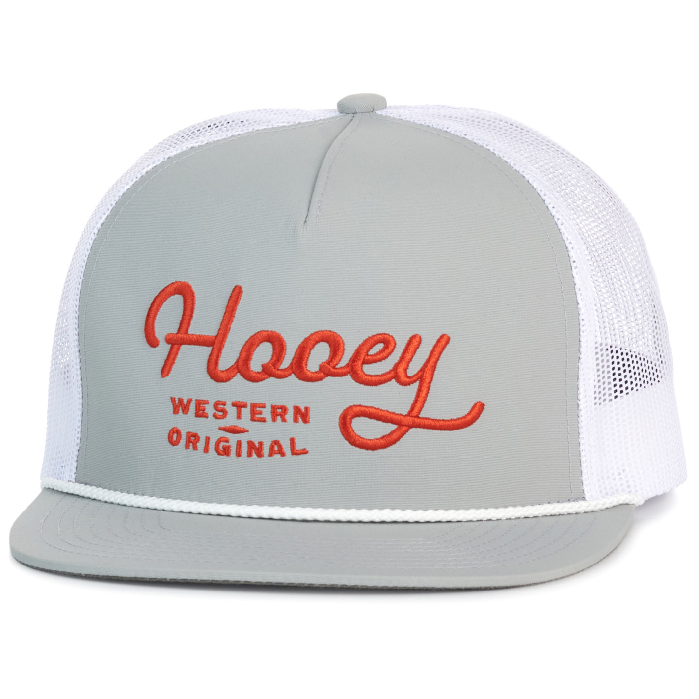 Hooey Men's Putty Gray & White Embroidery Logo Cap - Image 1